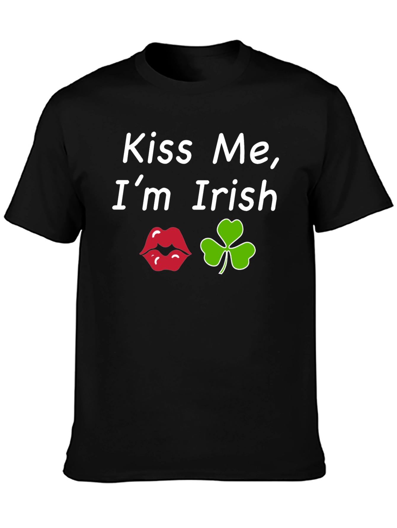 Kiss Me Im Irish Black T-Shirt