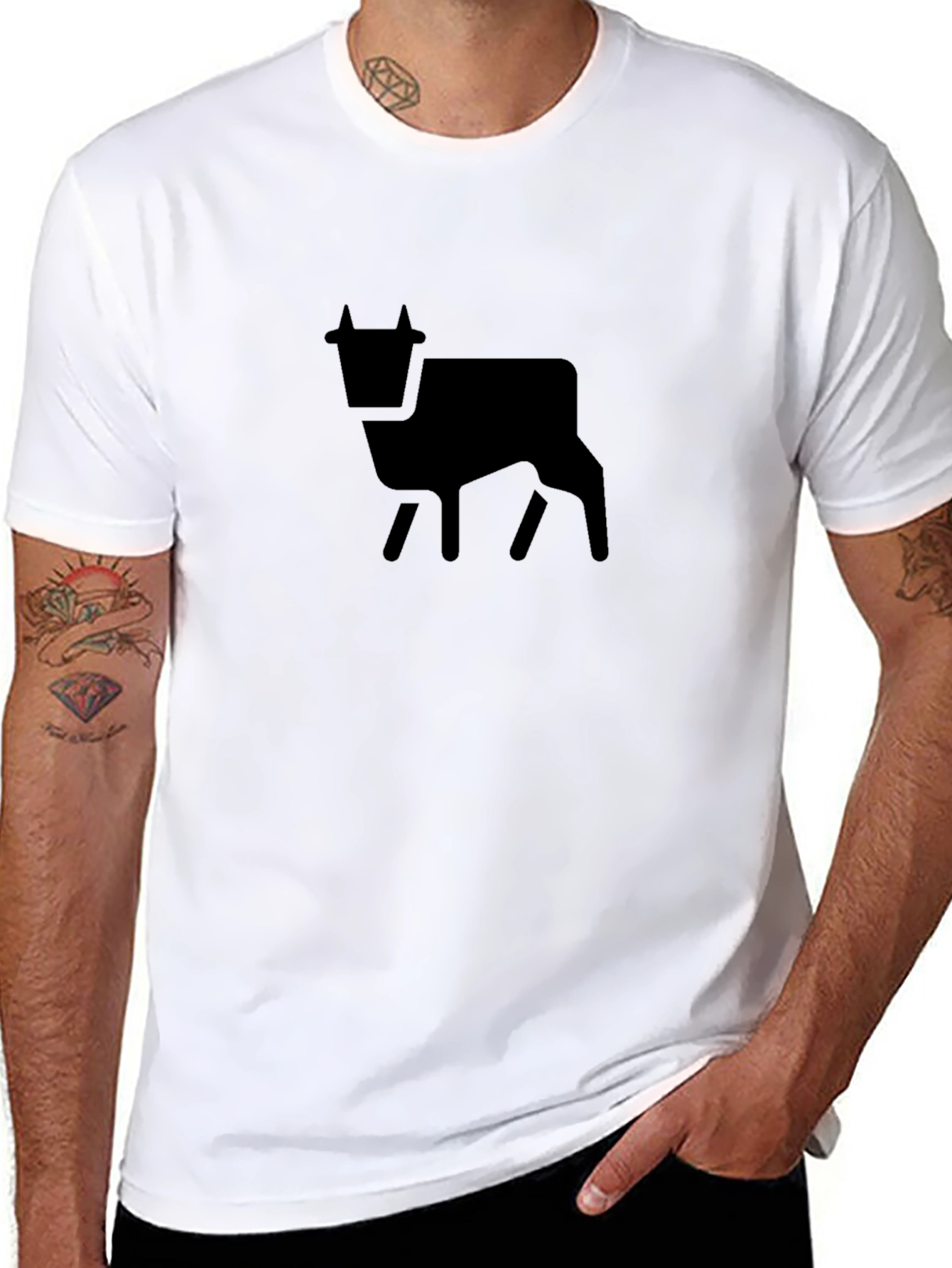 Black Cow Graphic Tee - Modern Farm Style
