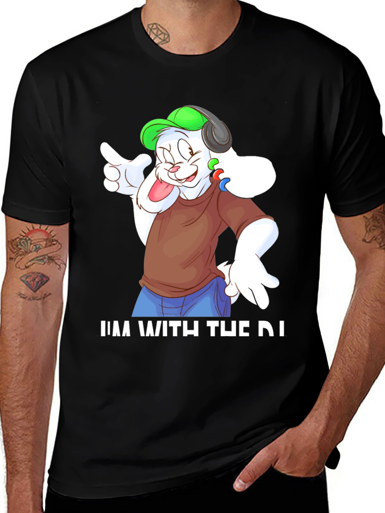 DJ Bunny Graphic Tee - Music Lovers Shirt