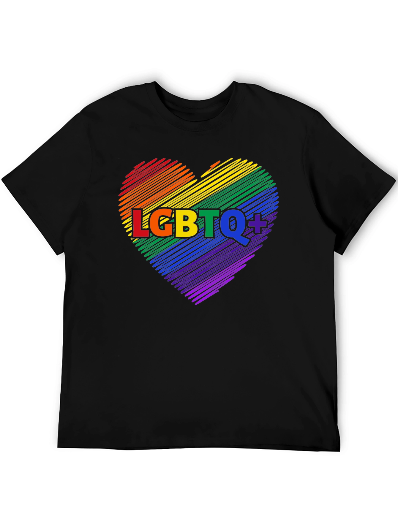 LGBTQ+ Rainbow Heart Graphic Tee