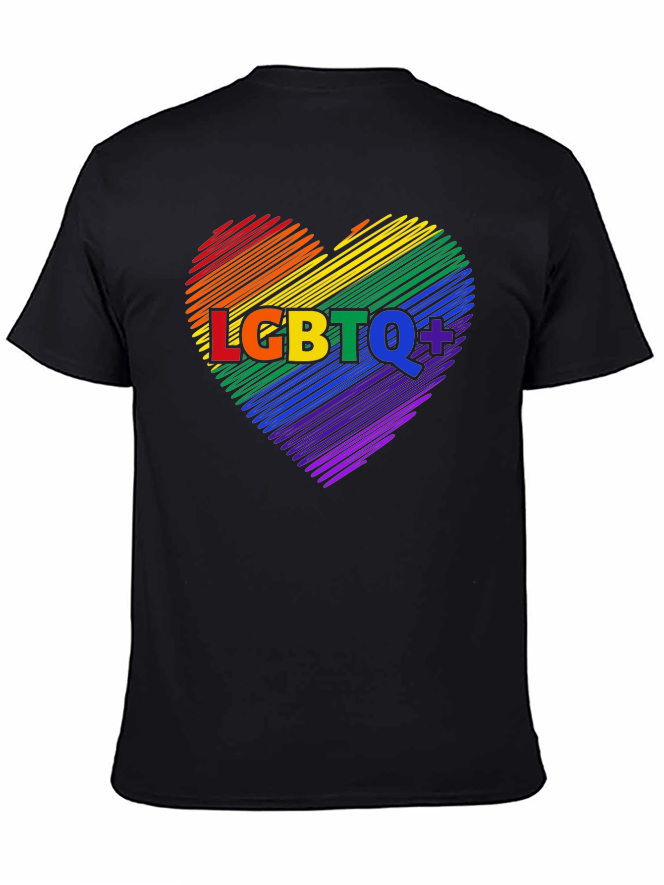 LGBTQ+ Rainbow Heart Graphic Tee