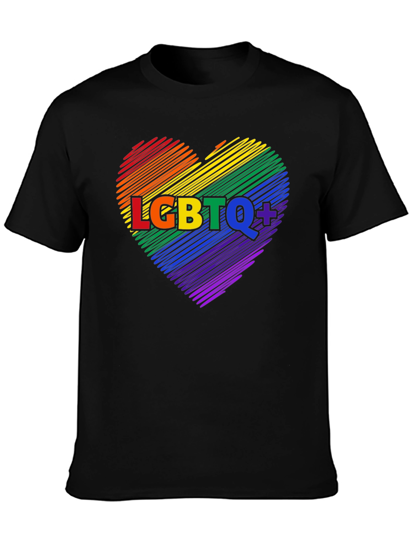 LGBTQ+ Rainbow Heart Graphic Tee