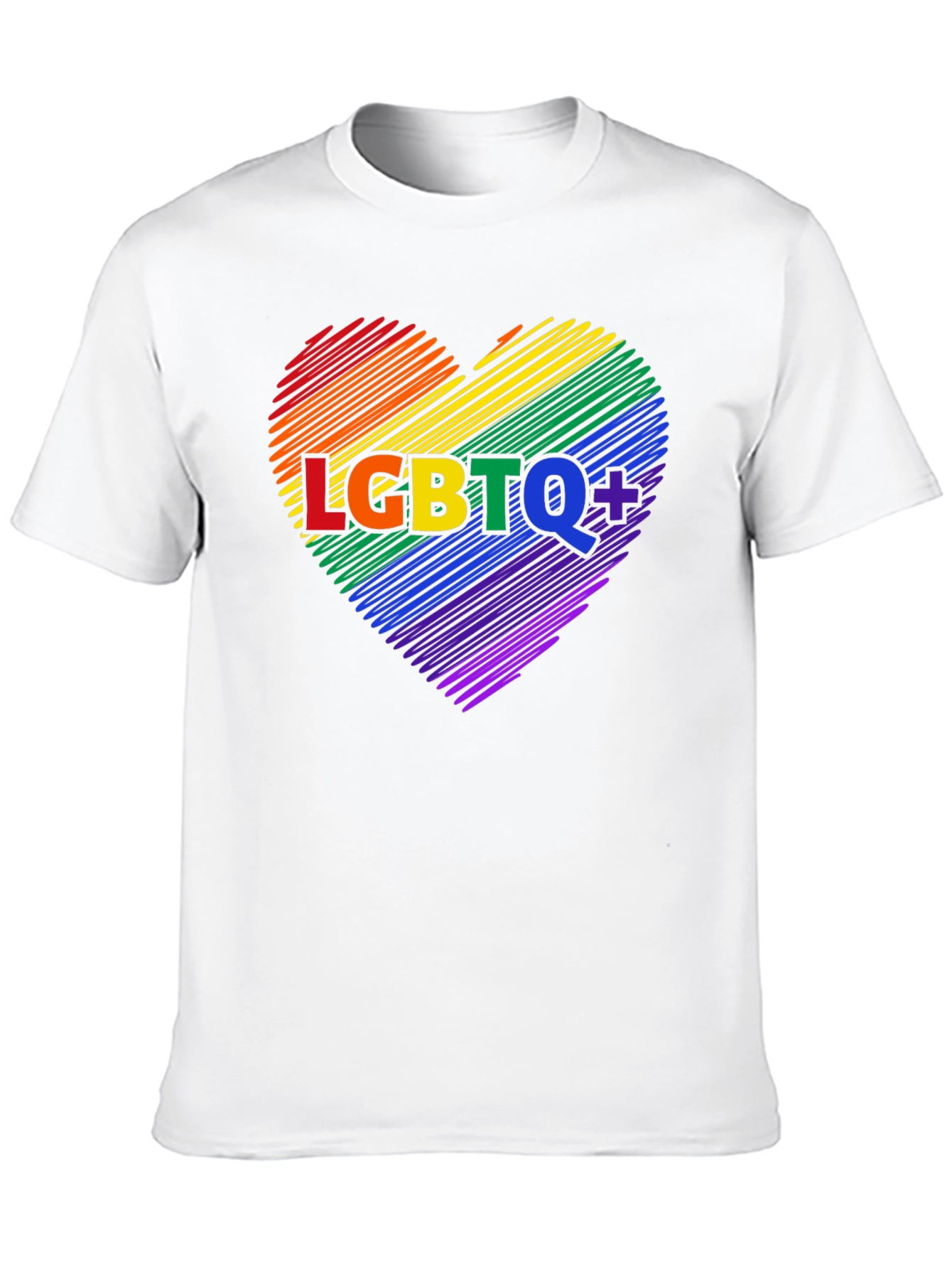 LGBTQ+ Rainbow Heart Graphic Tee
