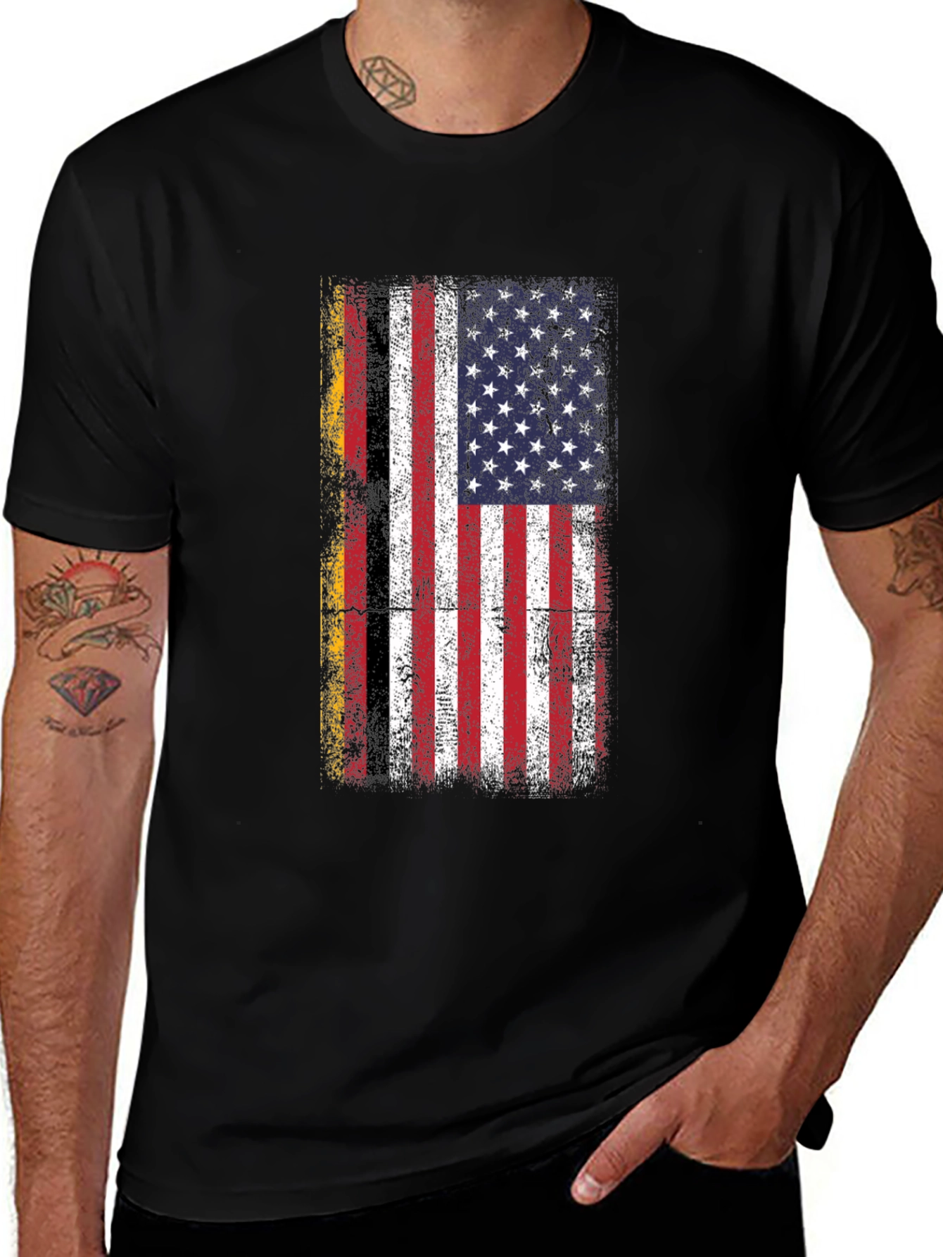 German American Flag Patriotic T-Shirt
