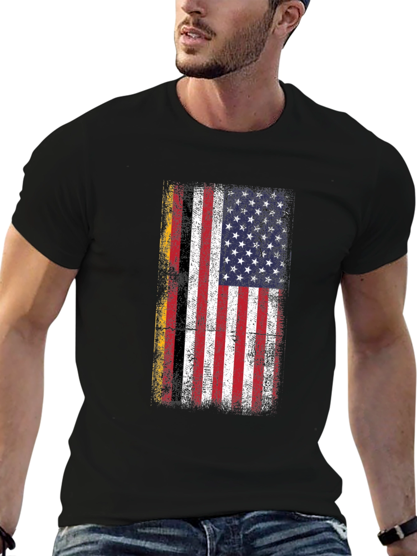 German American Flag Patriotic T-Shirt
