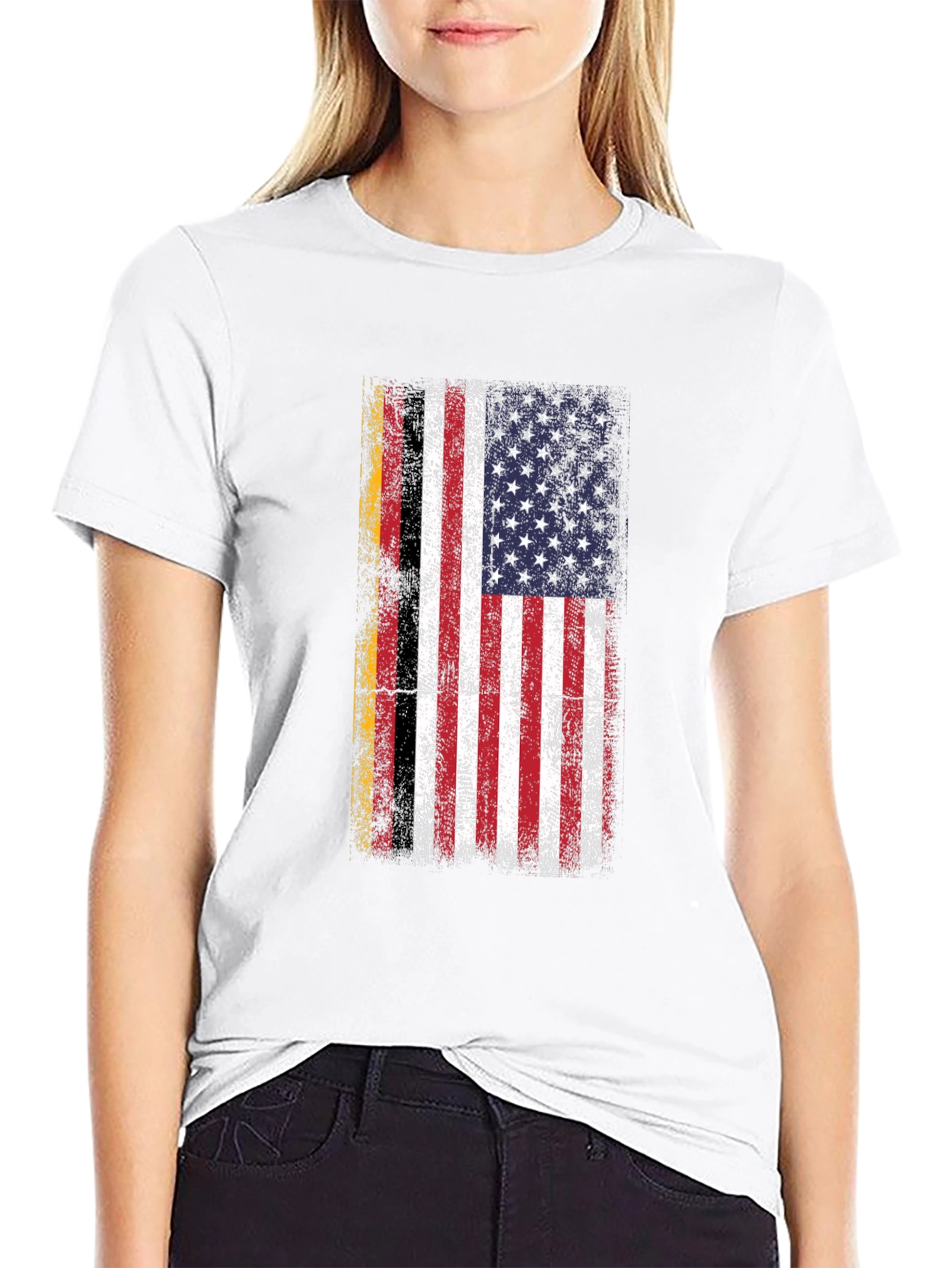 German American Flag Patriotic T-Shirt