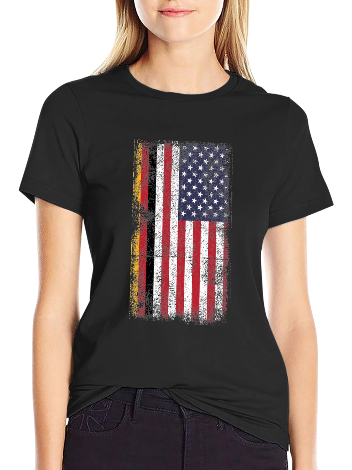 German American Flag Patriotic T-Shirt