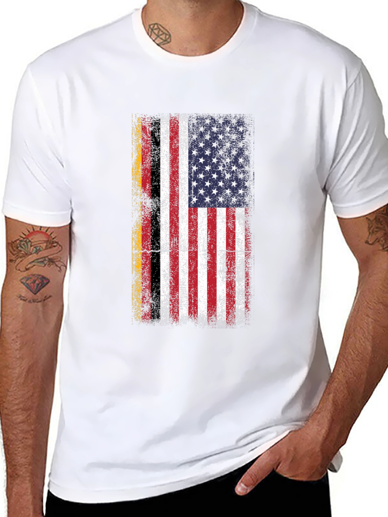 German American Flag Patriotic T-Shirt