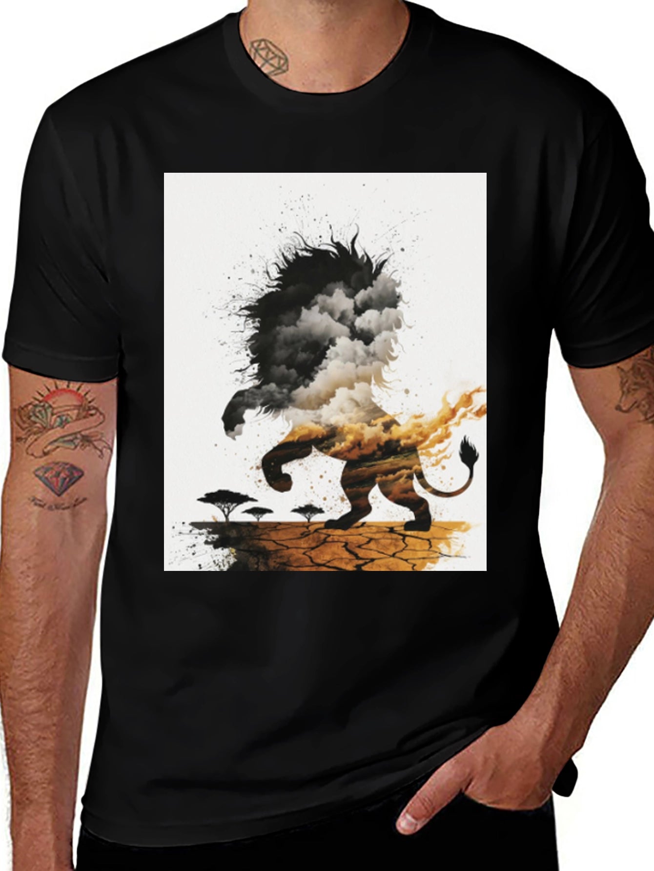 Lion Landscape Graphic Tee