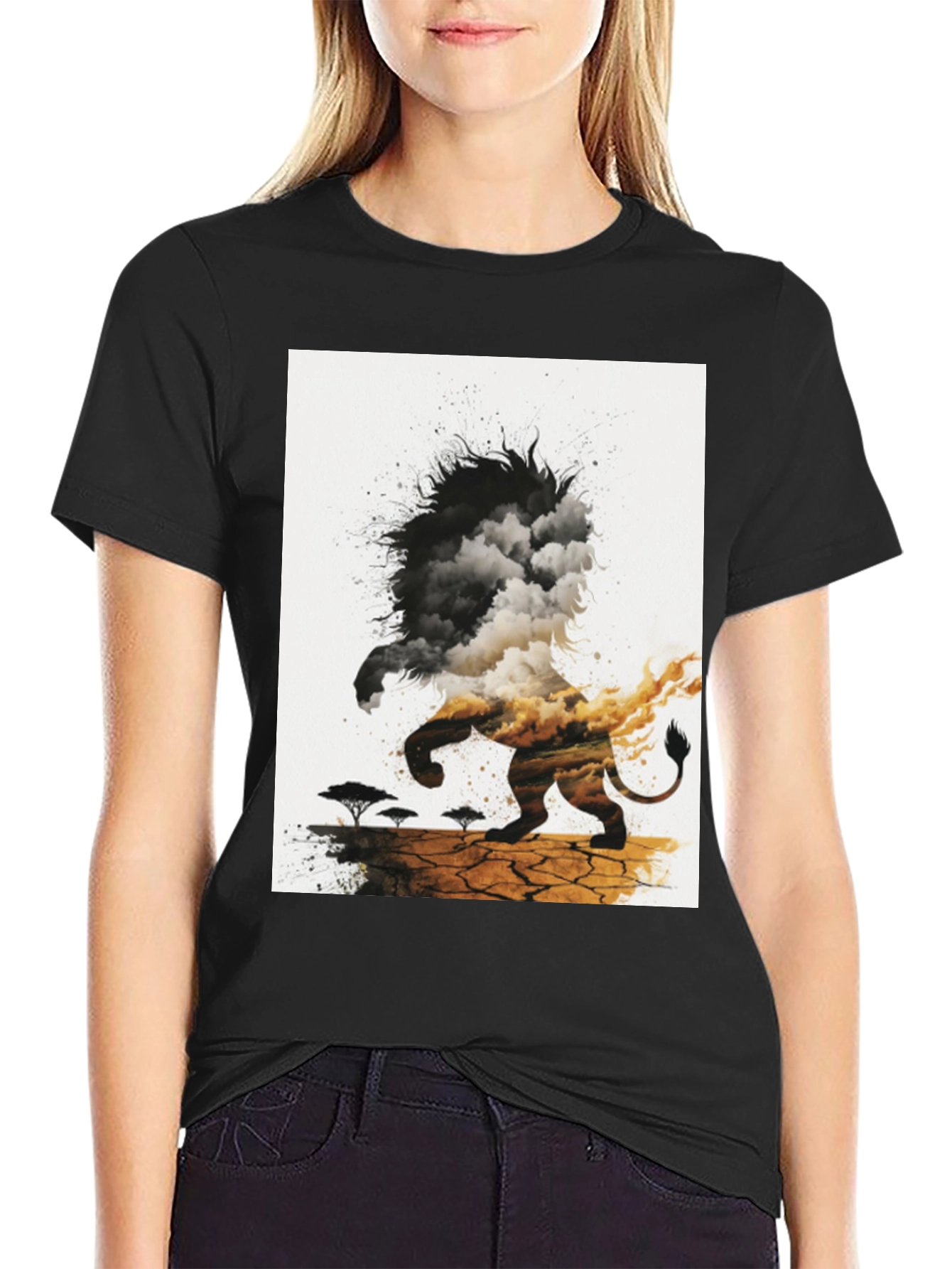 Lion Landscape Graphic Tee