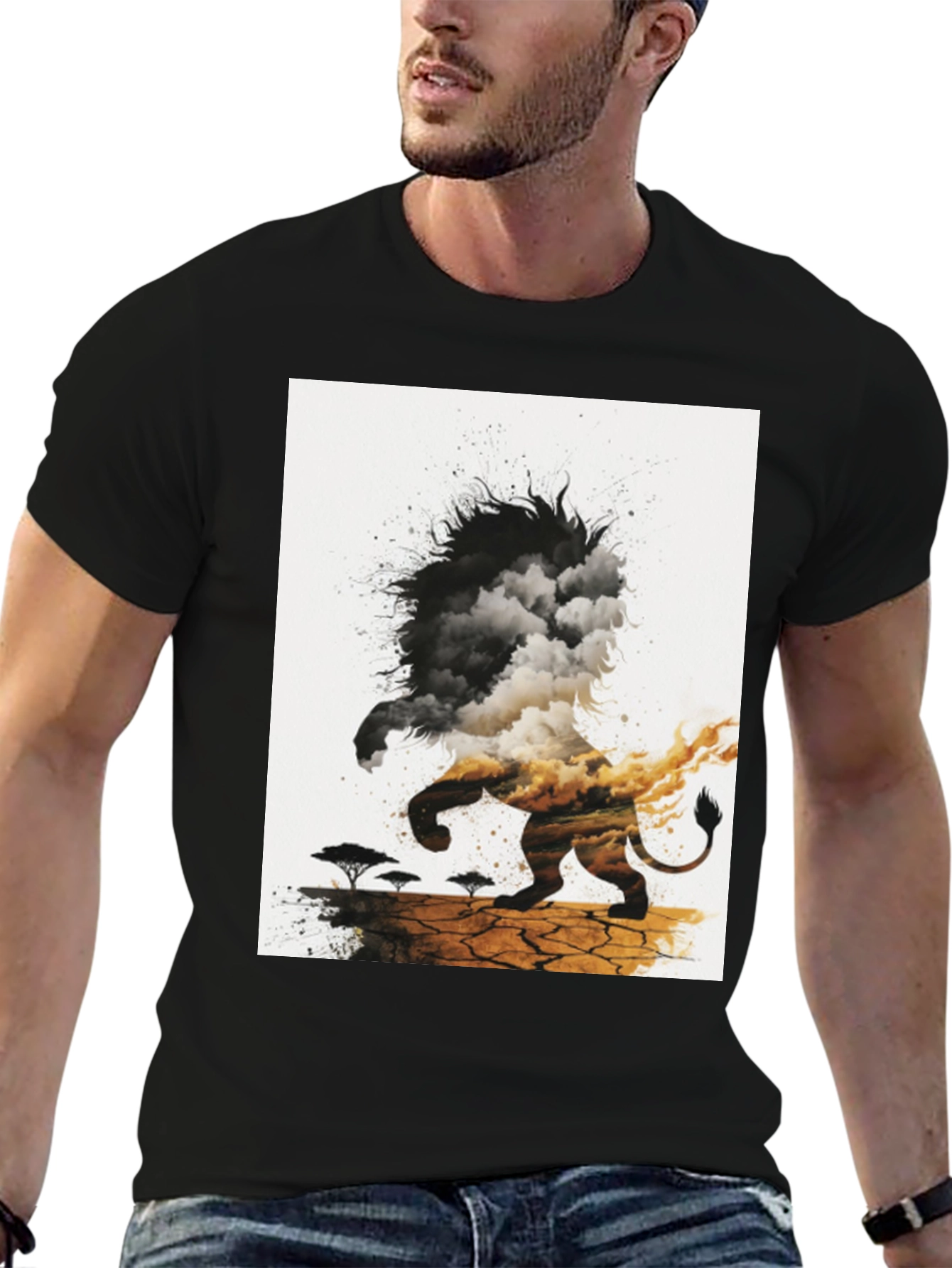 Lion Landscape Graphic Tee