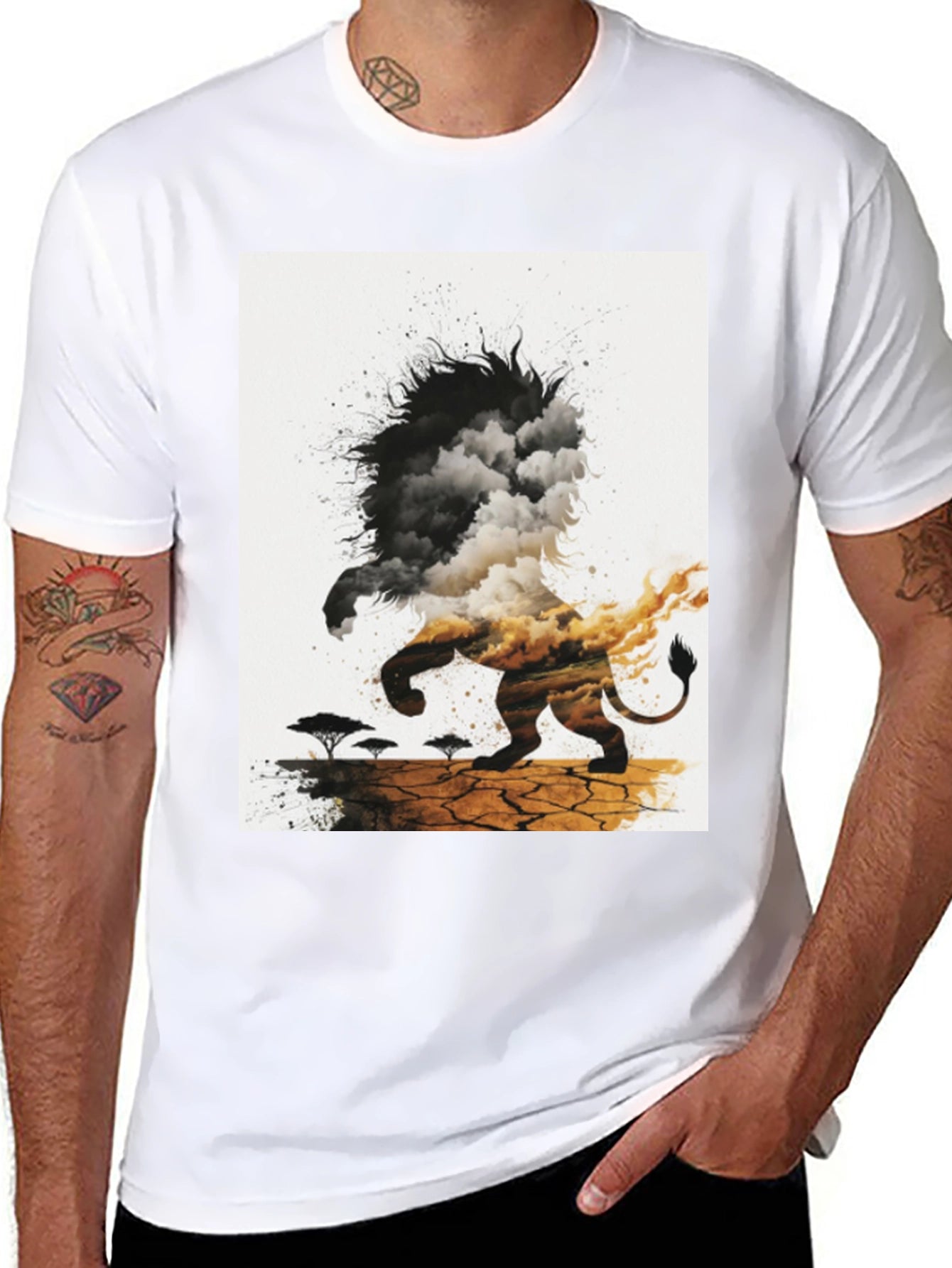 Lion Landscape Graphic Tee