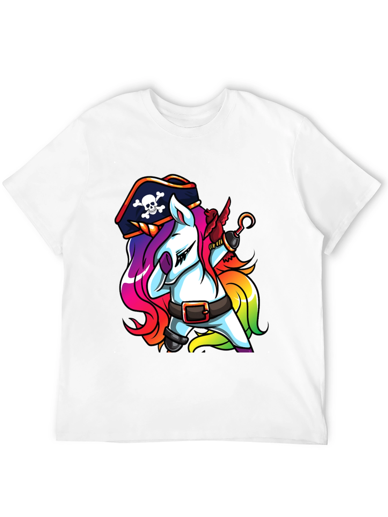 Pirate Unicorn Black T-Shirt