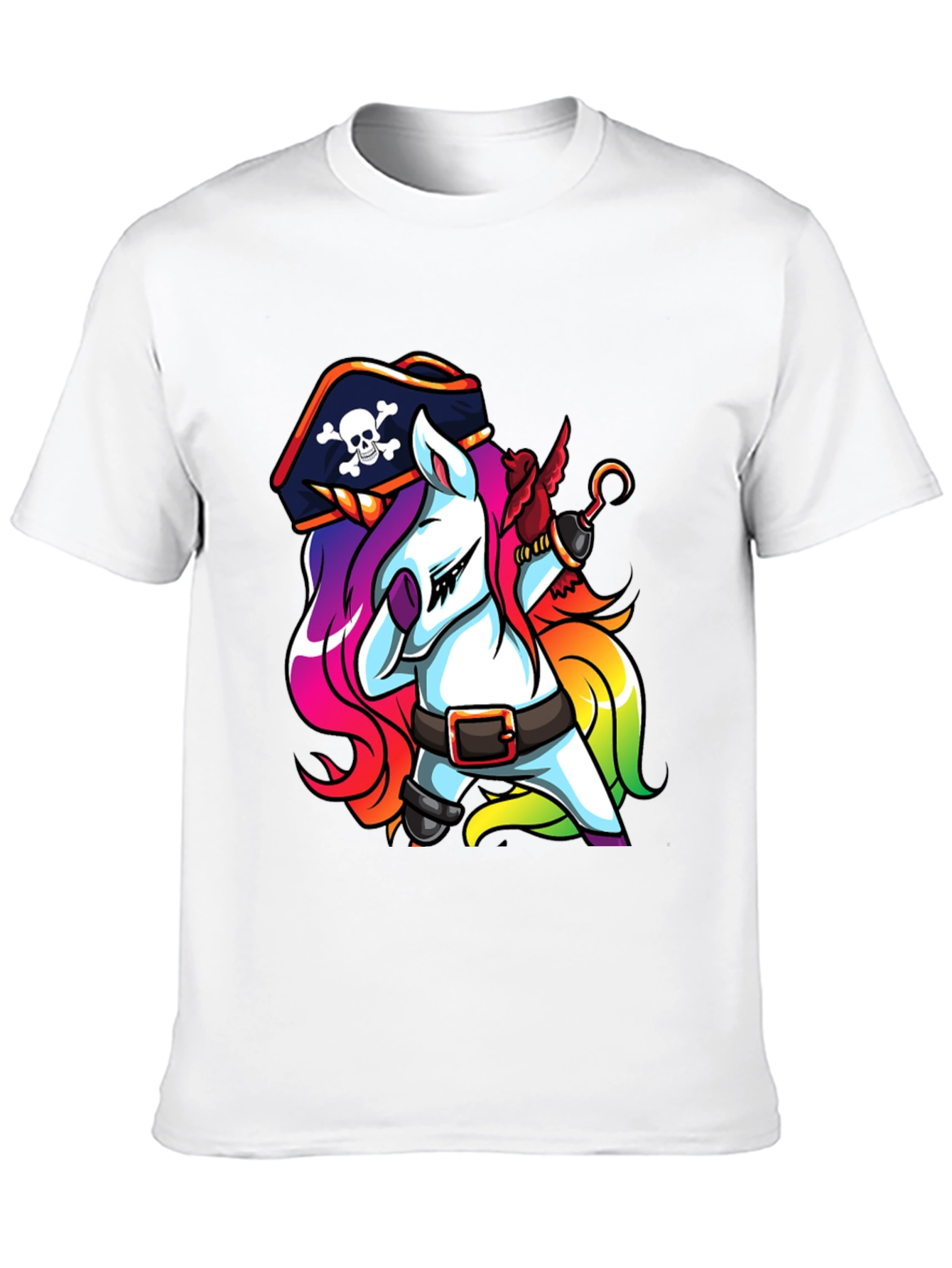 Pirate Unicorn Black T-Shirt