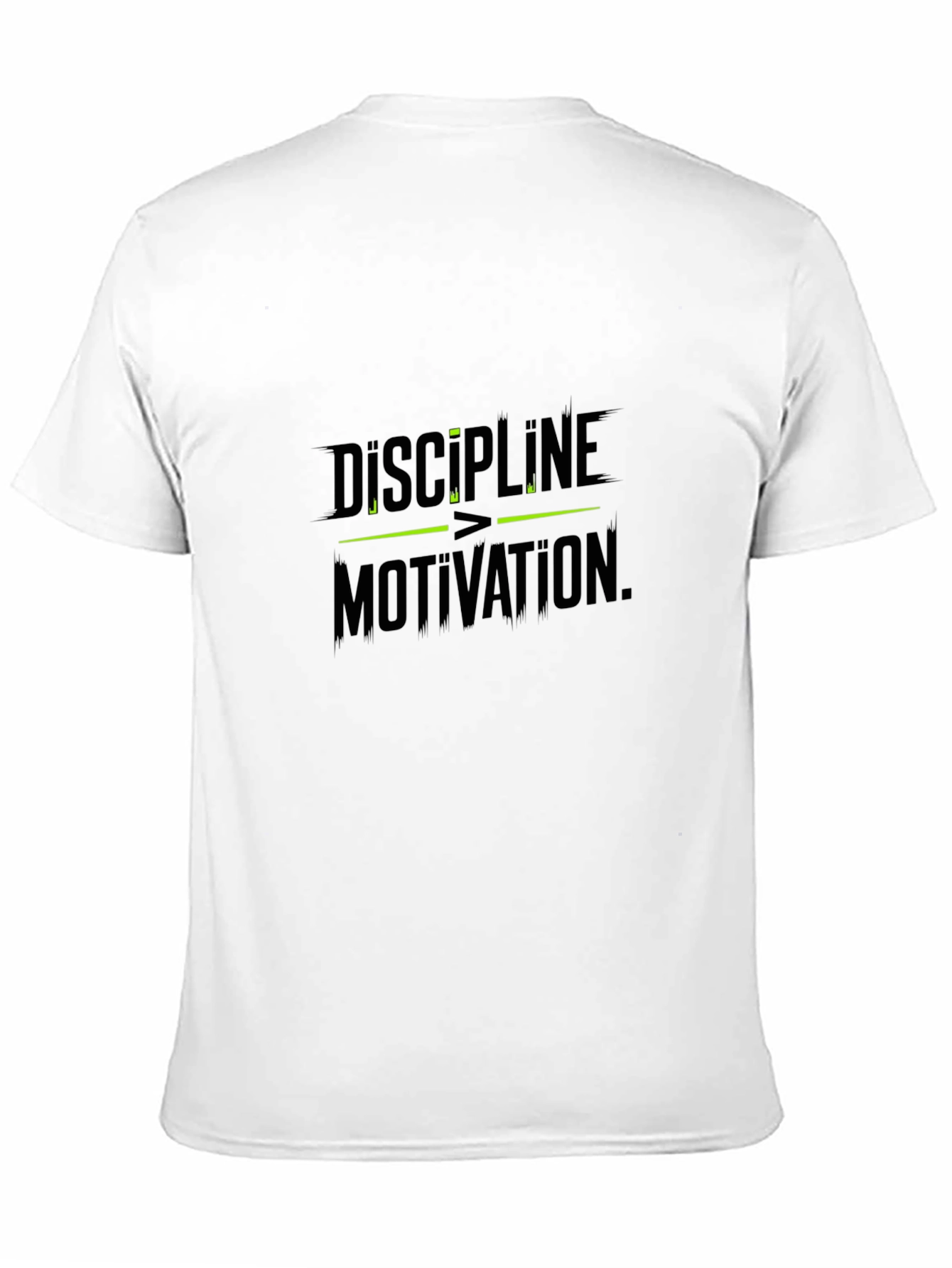 Discipline Over Motivation Black Graphic Tee