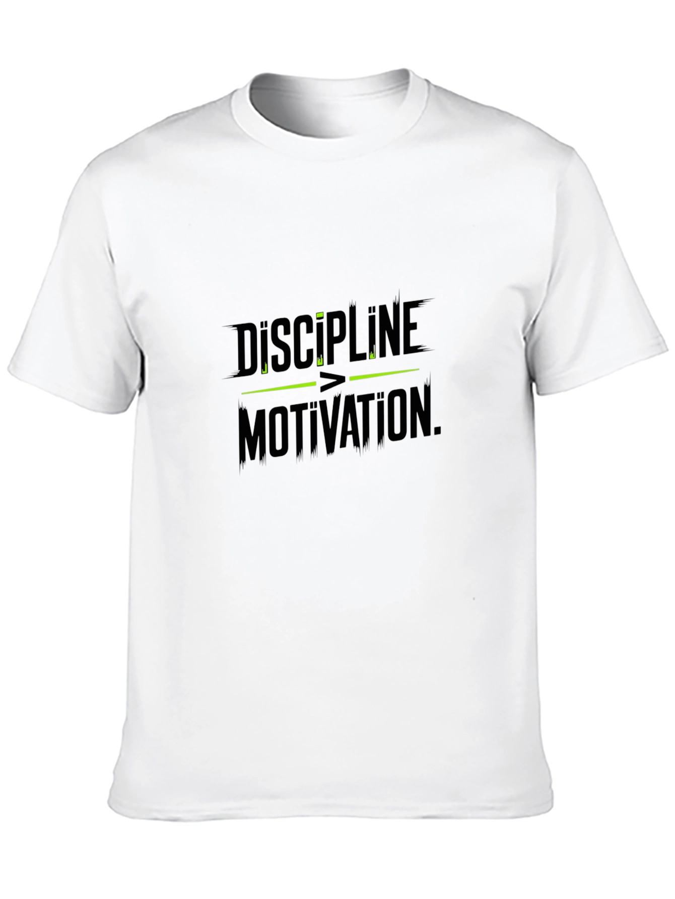 Discipline Over Motivation Black Graphic Tee