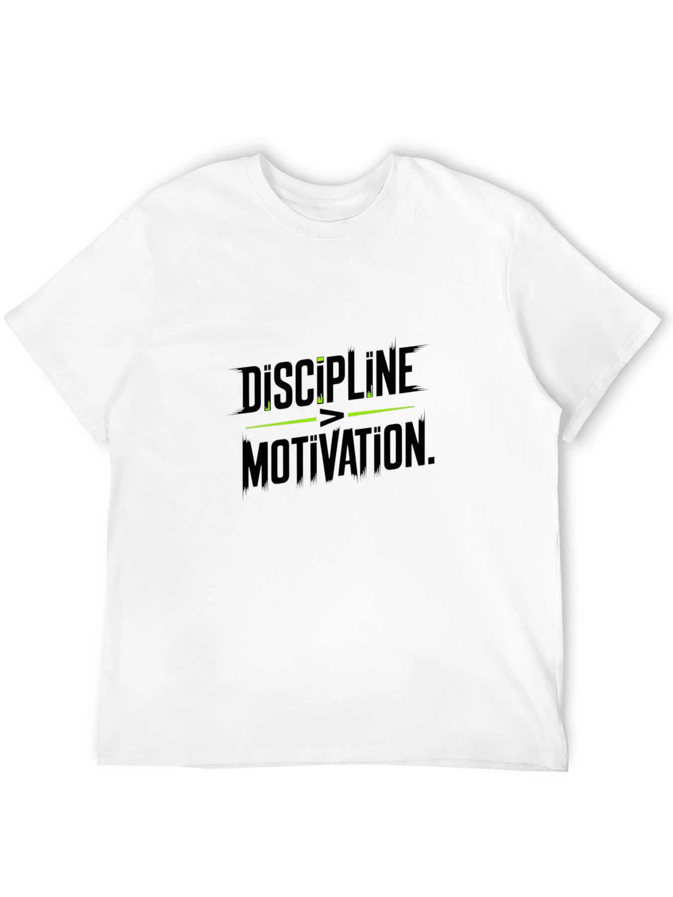 Discipline Over Motivation Black Graphic Tee