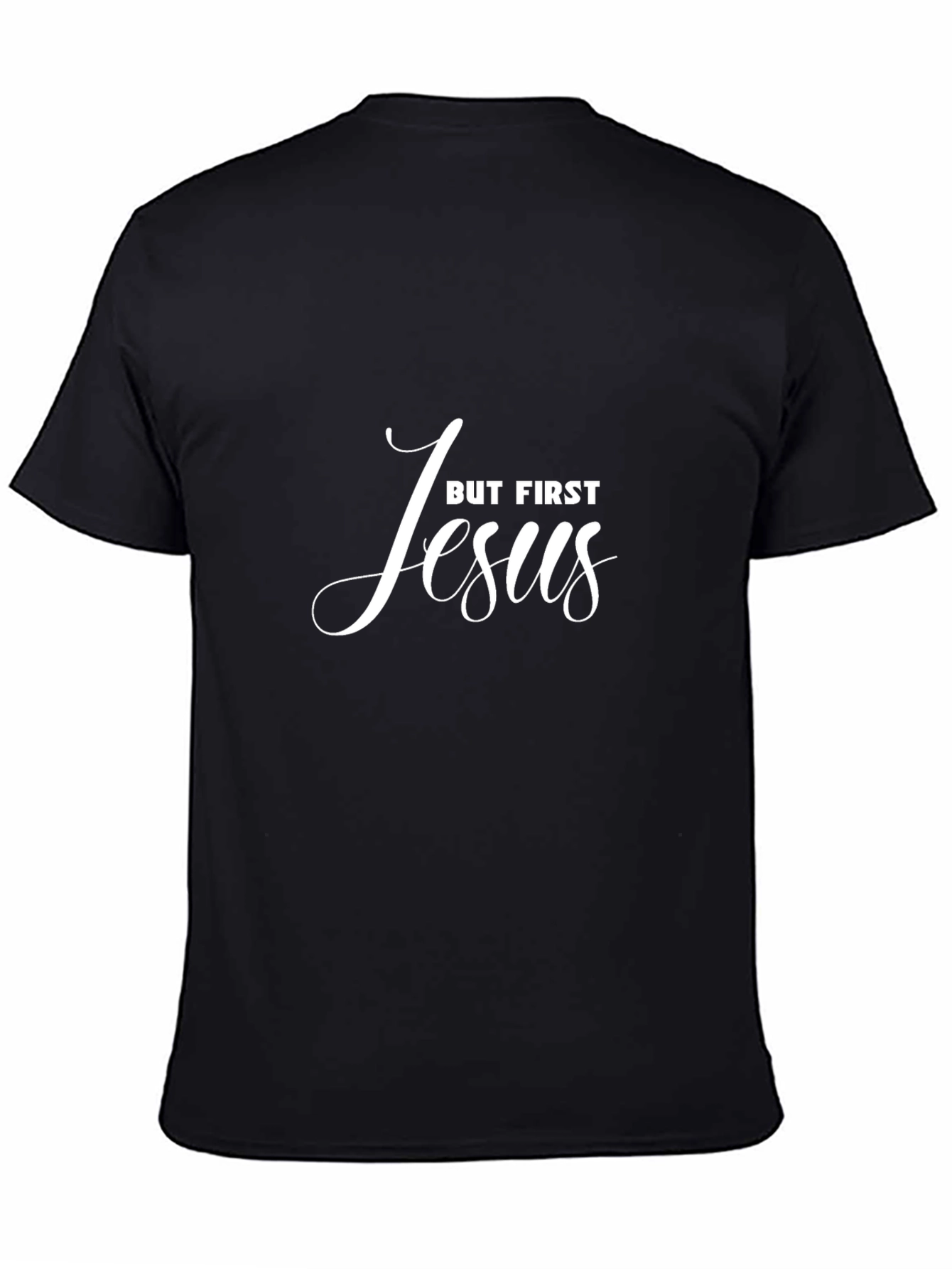 But First Jesus Black Graphic T-Shirt