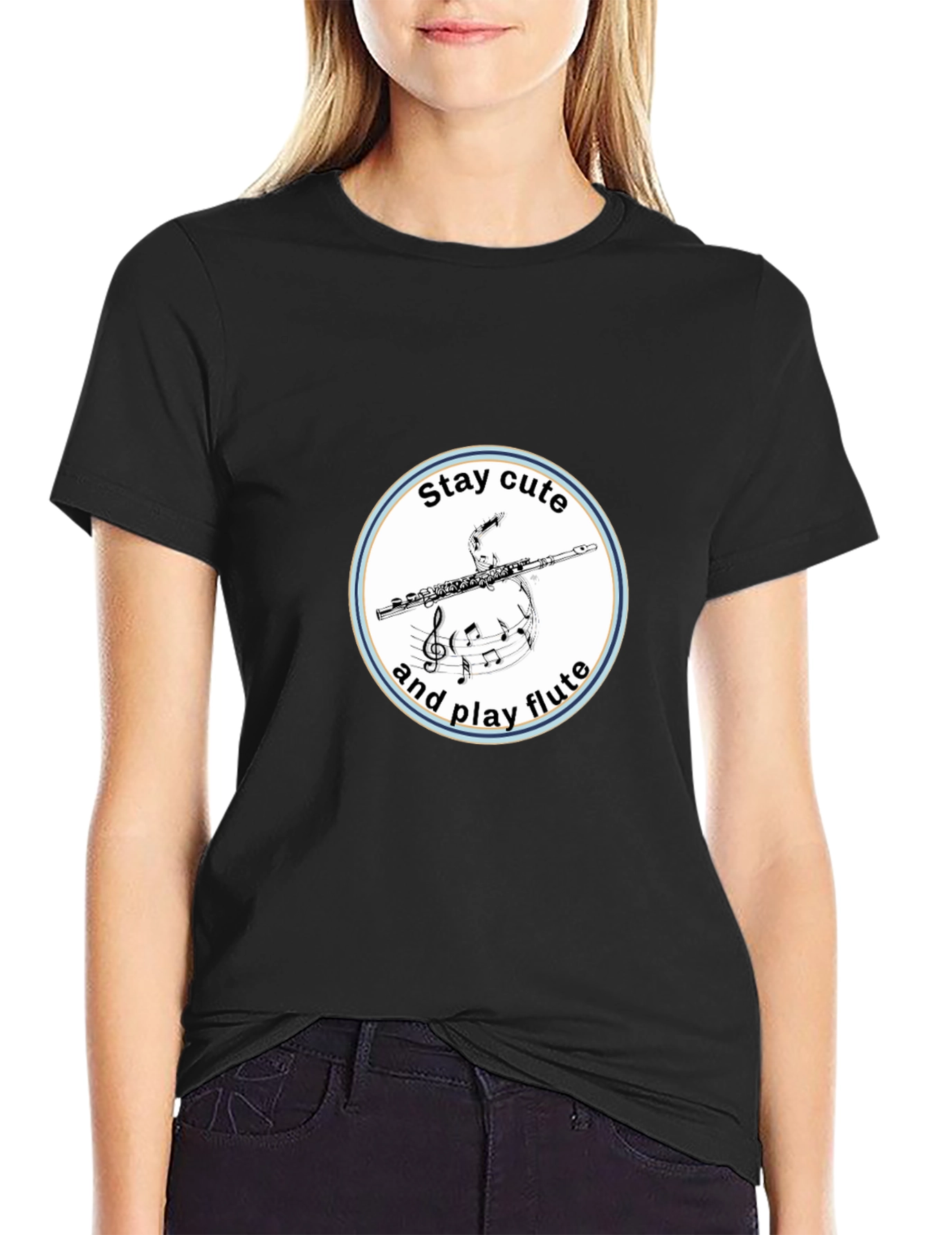 Stay Cute and Play Flute T-Shirt