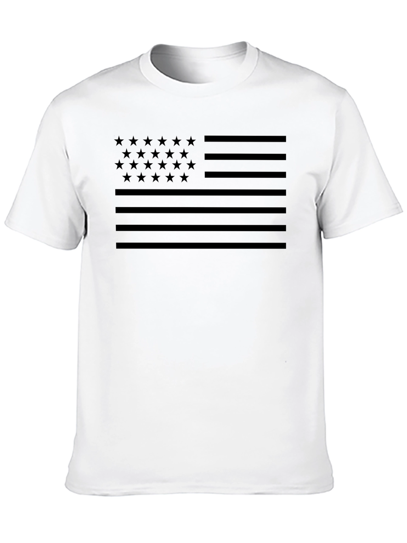 Stealth USA Flag T-Shirt - Black on Black