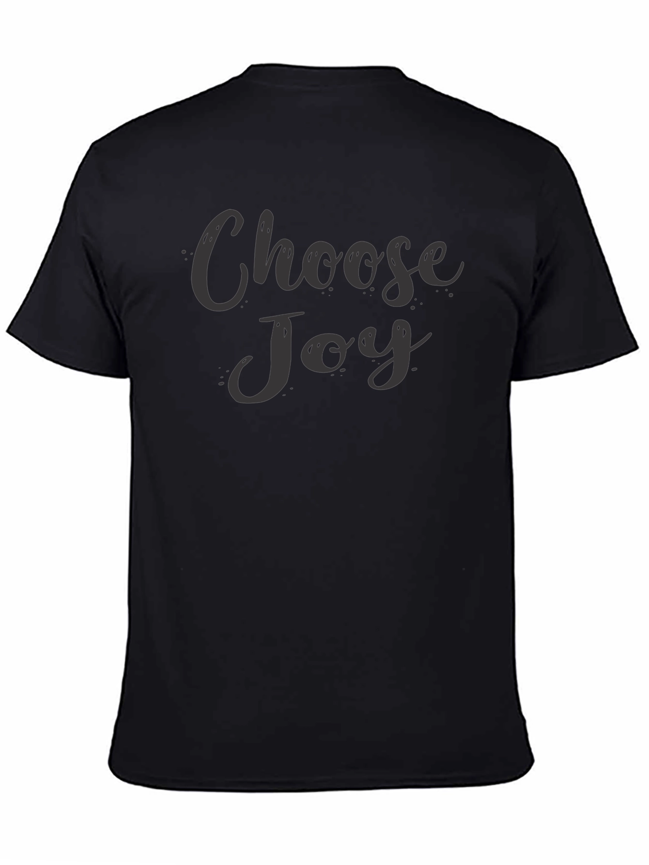 Choose Joy Graphic Tee - Black Casual T-Shirt