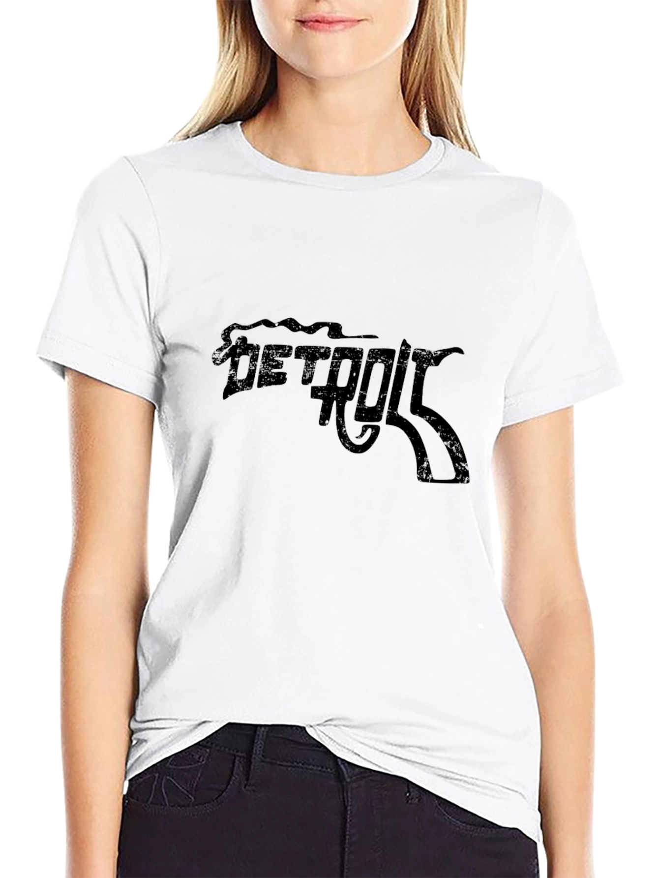 Detroit Gun T-Shirt - Black Graphic Tee