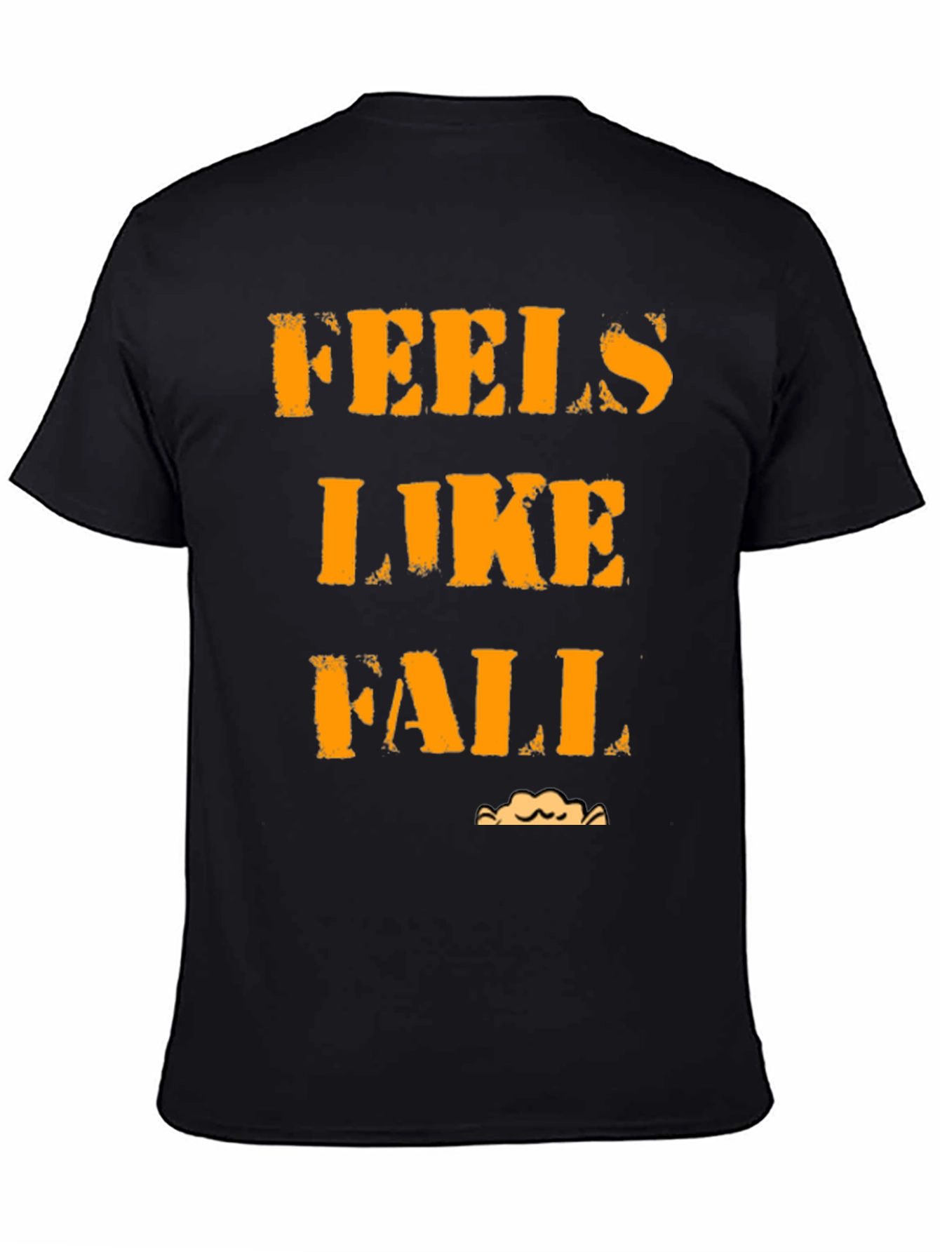Feels Like Fall Graphic Tee - Black Casual T-Shirt