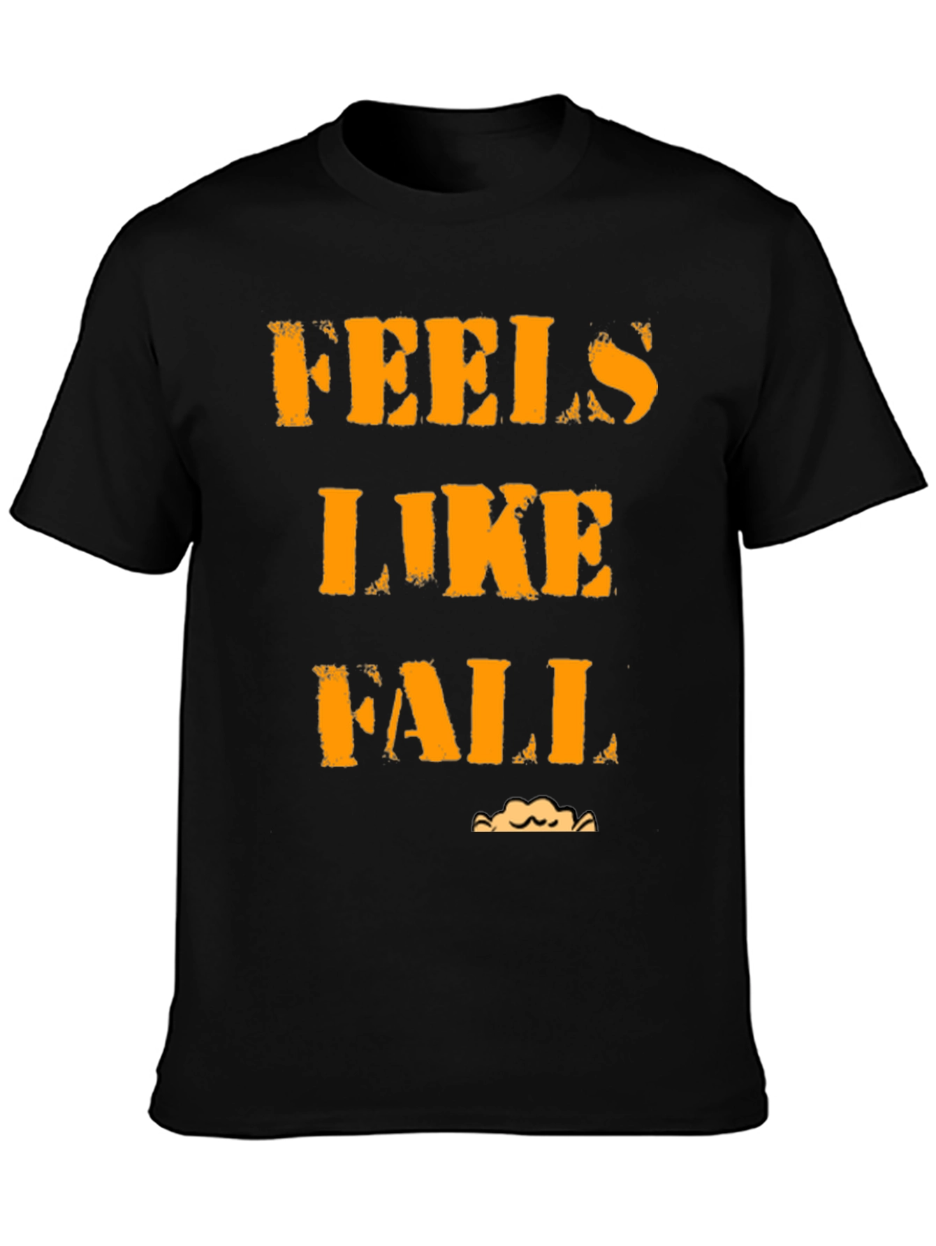 Feels Like Fall Graphic Tee - Black Casual T-Shirt