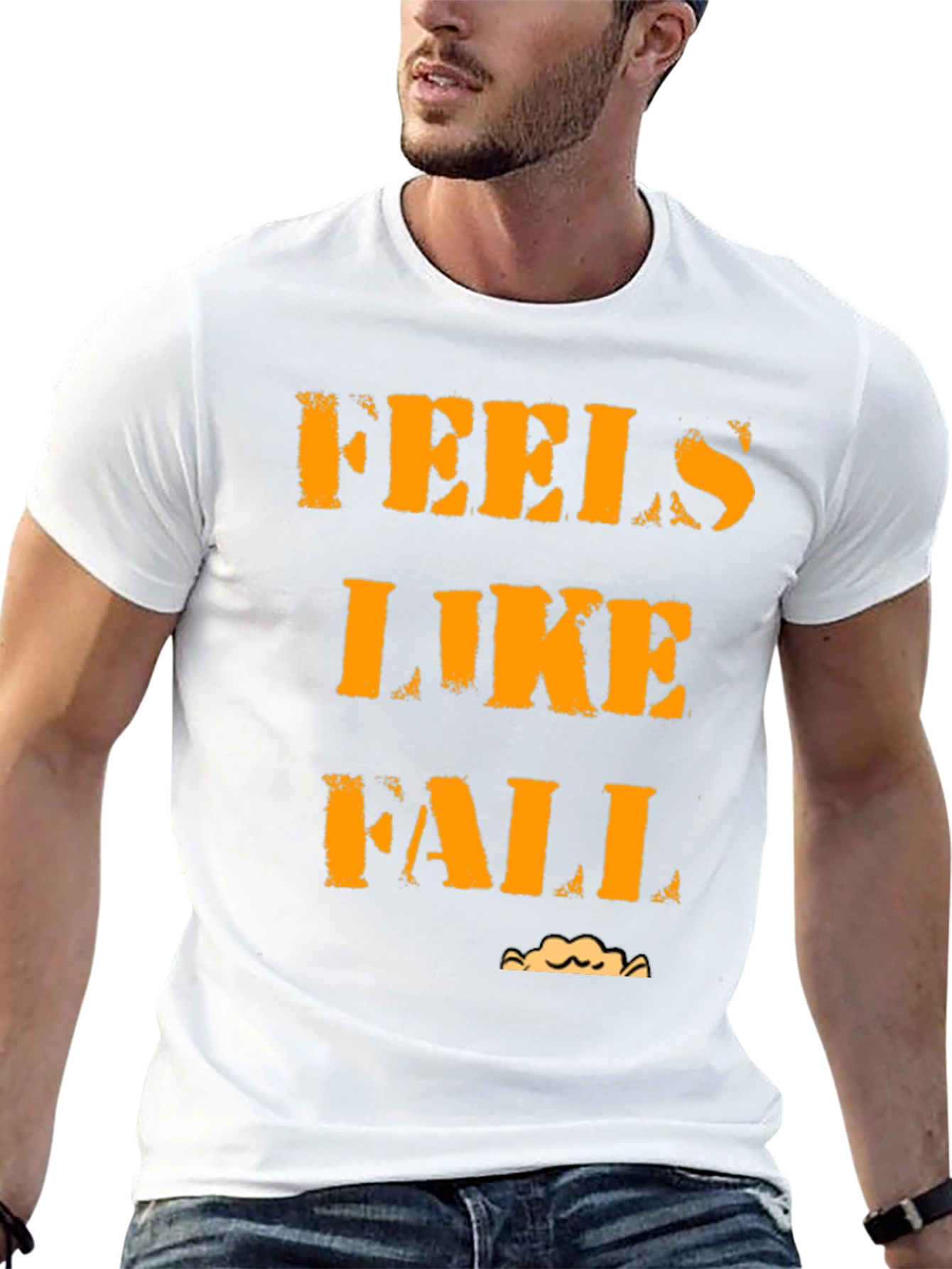 Feels Like Fall Graphic Tee - Black Casual T-Shirt