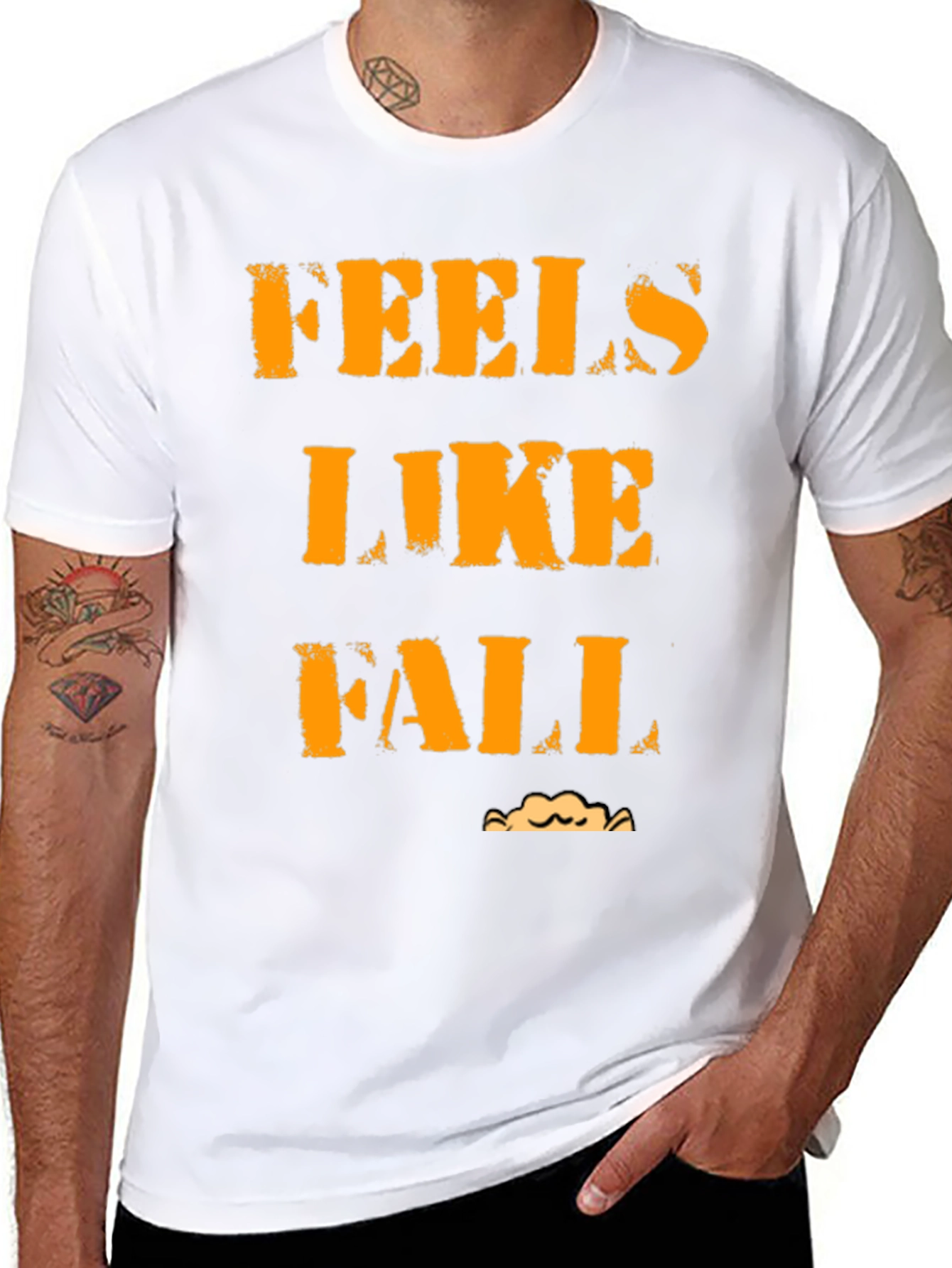 Feels Like Fall Graphic Tee - Black Casual T-Shirt
