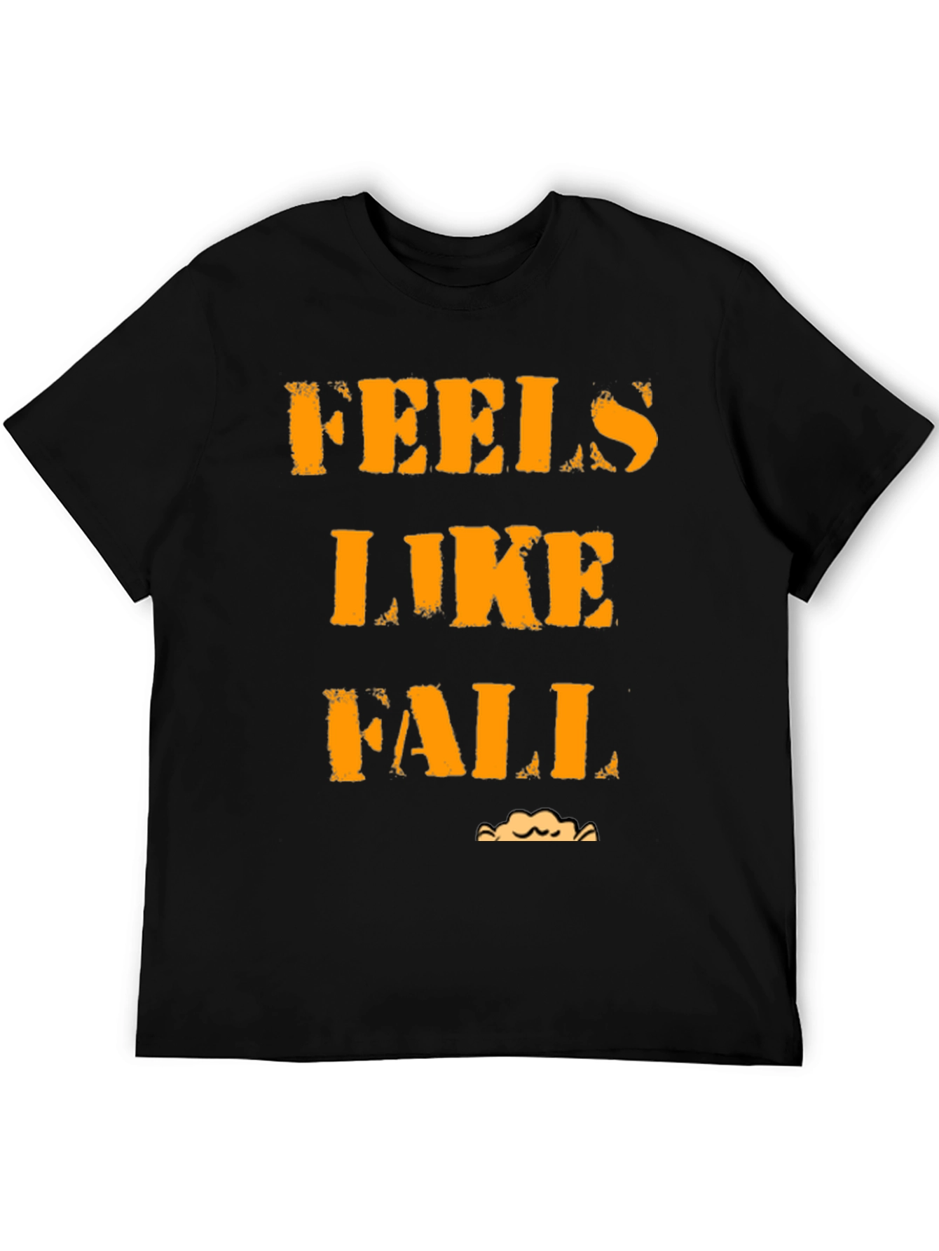 Feels Like Fall Graphic Tee - Black Casual T-Shirt