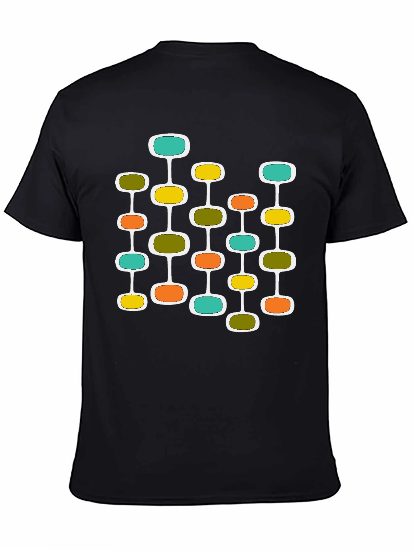 Mid-Century Modern Atomic Black T-Shirt