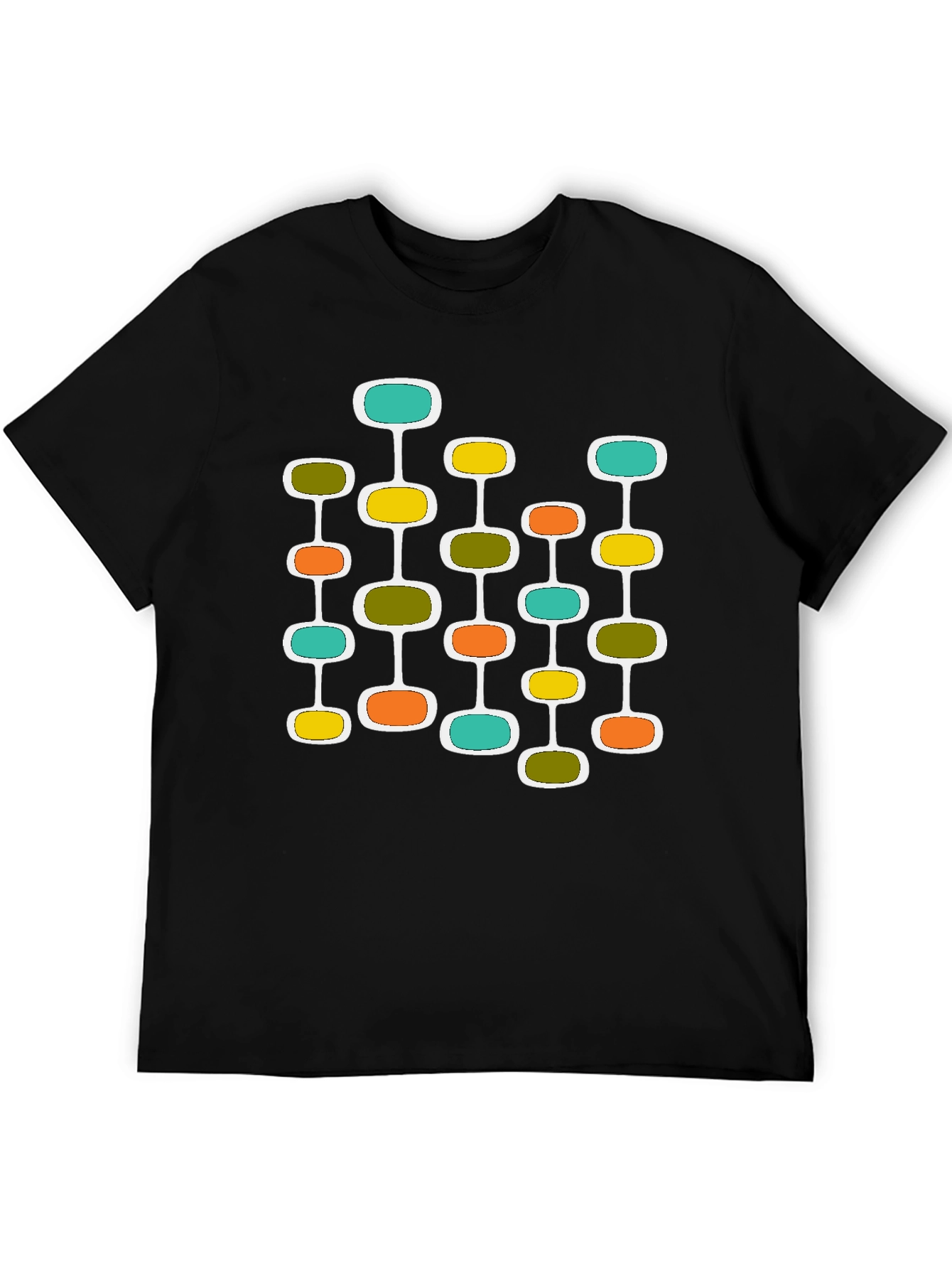 Mid-Century Modern Atomic Black T-Shirt