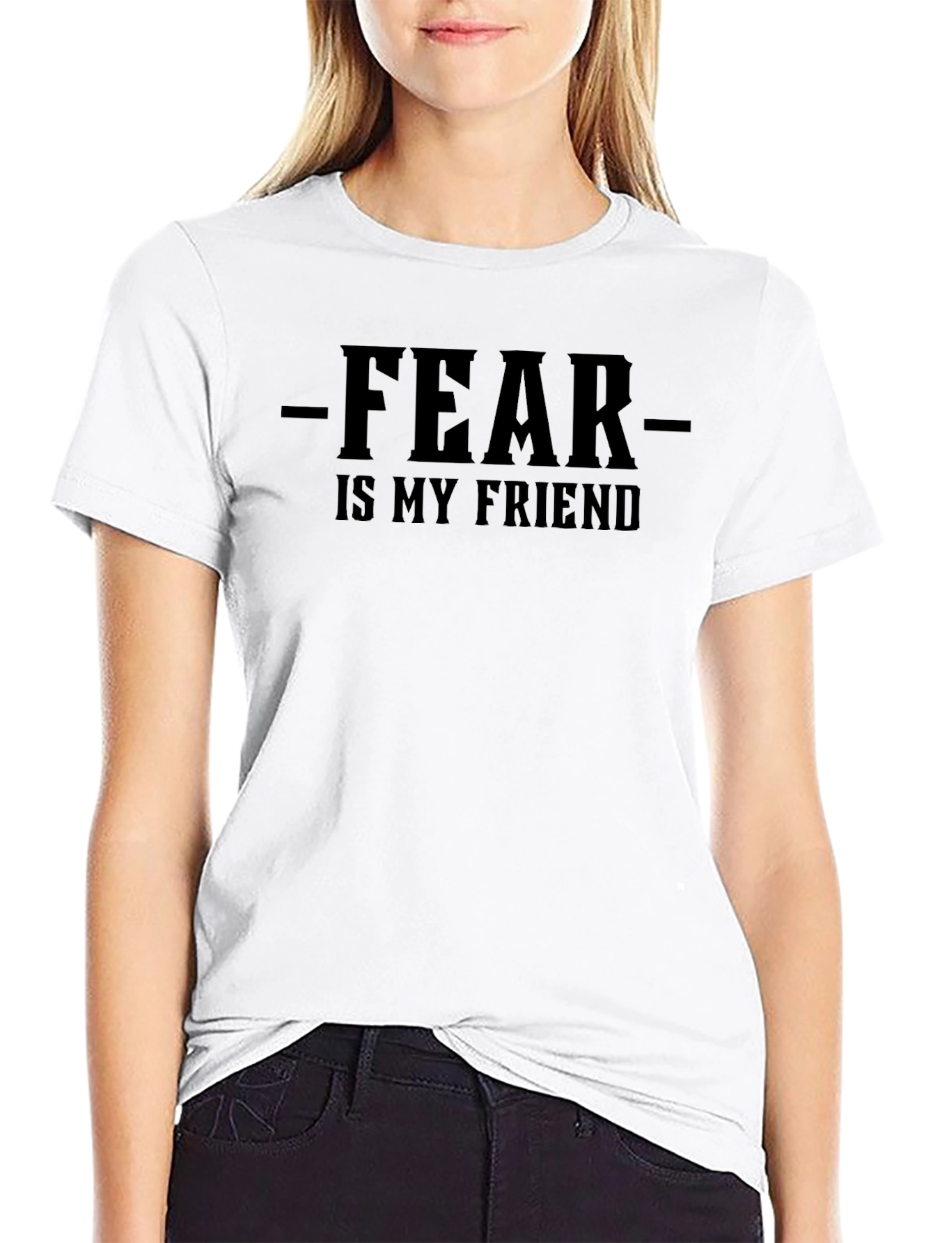 Fear Is My Friend Graphic Tee - Black