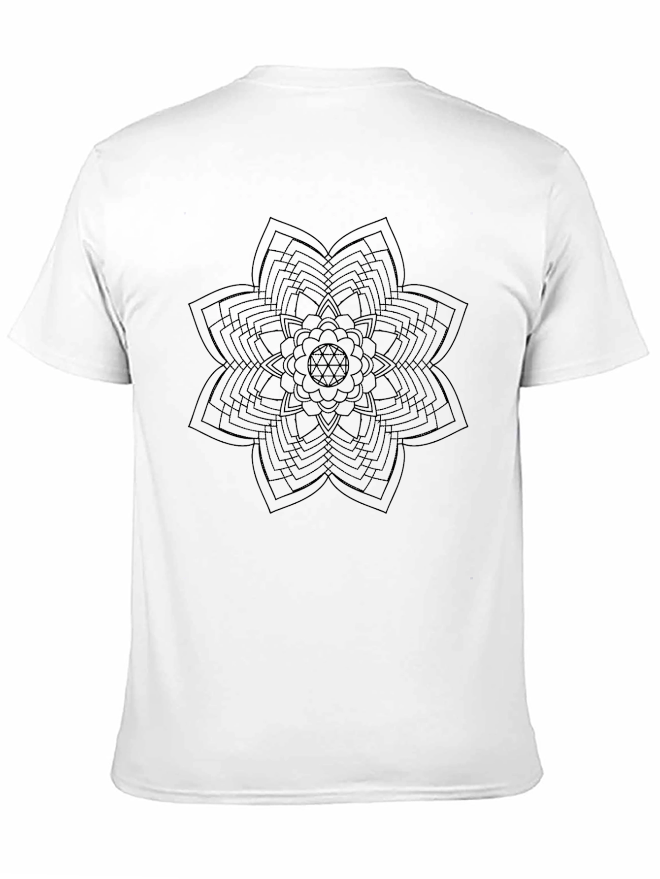 Black Geometric Mandala T-Shirt