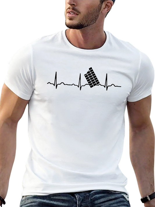Heartbeat Rubiks Cube T-Shirt - Black