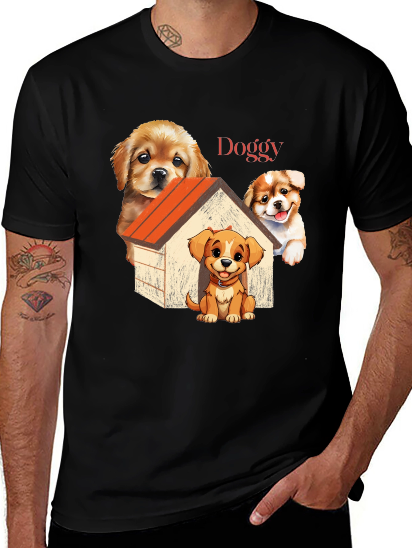 Cute Doggy T-Shirt: Cartoon Puppy Design