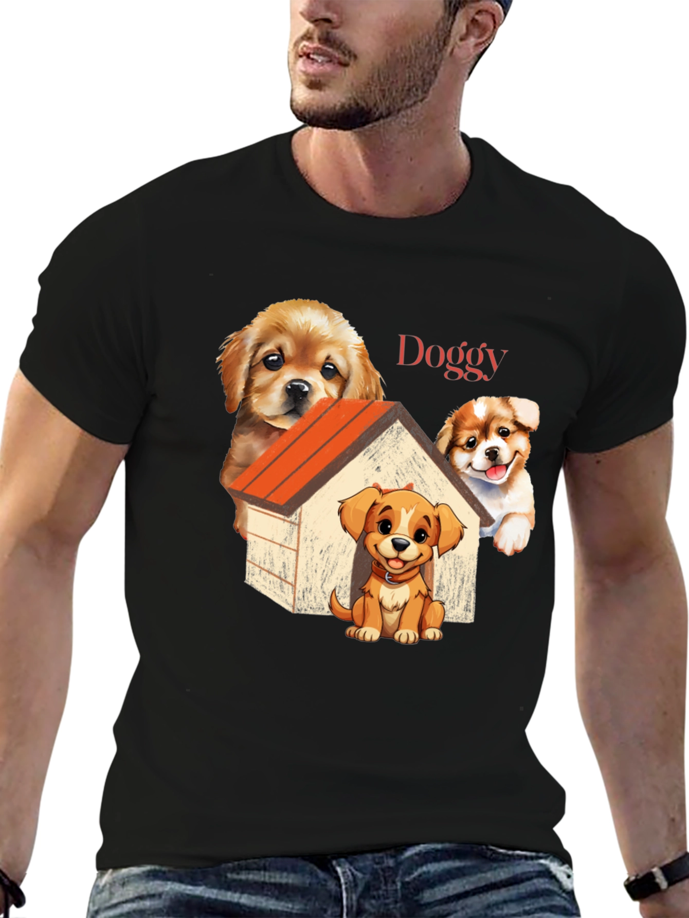 Cute Doggy T-Shirt: Cartoon Puppy Design