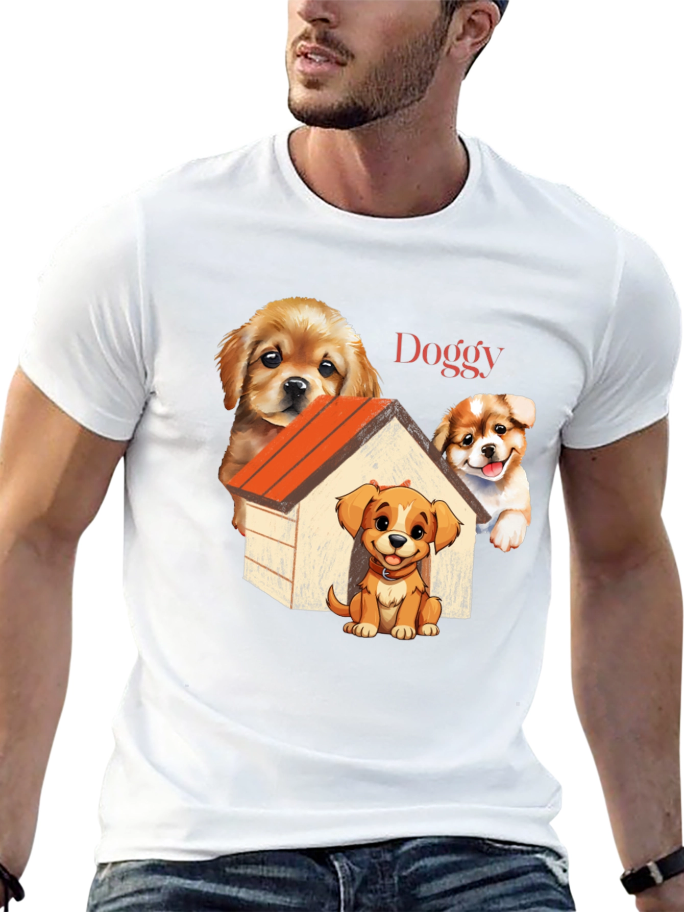 Cute Doggy T-Shirt: Cartoon Puppy Design