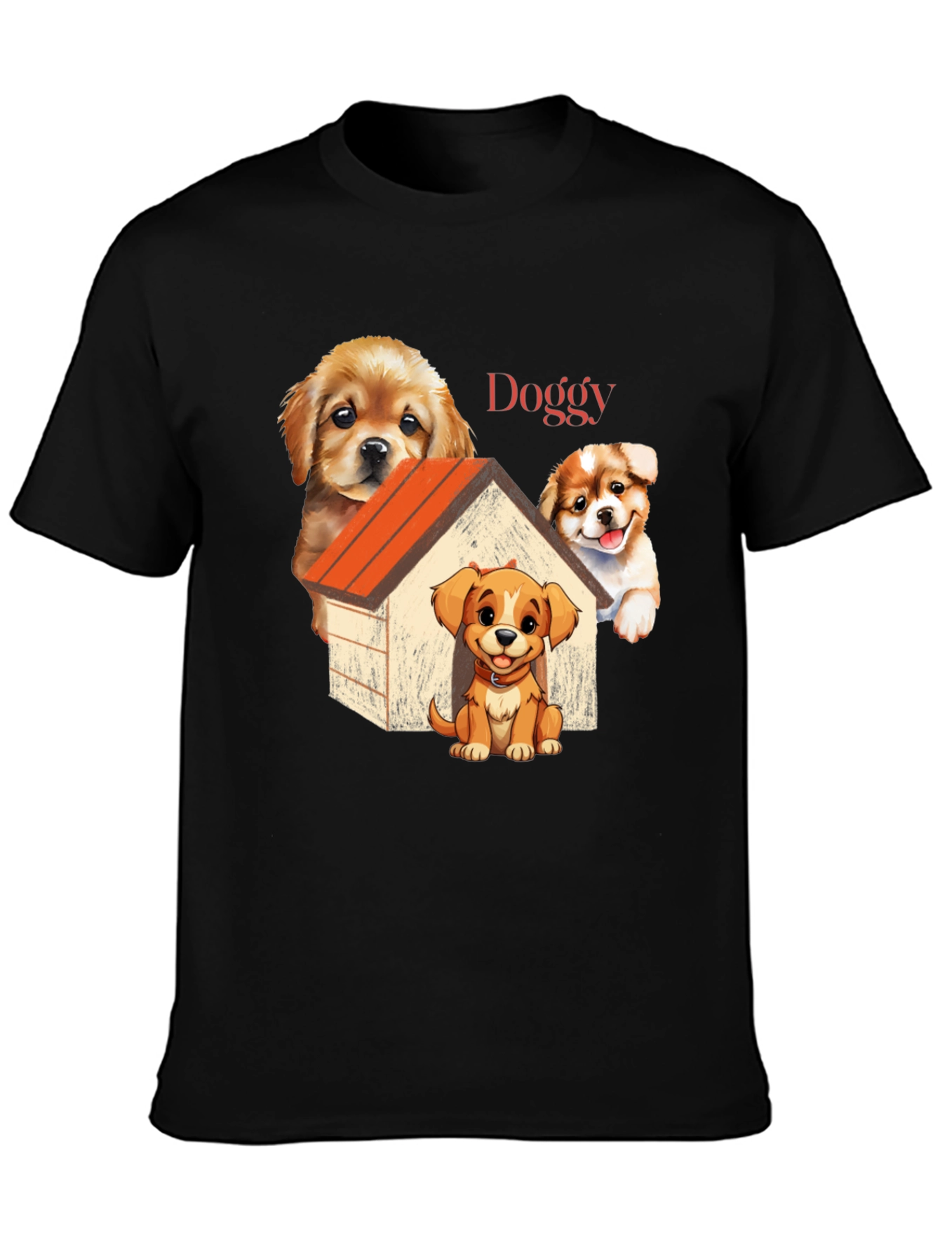 Cute Doggy T-Shirt: Cartoon Puppy Design