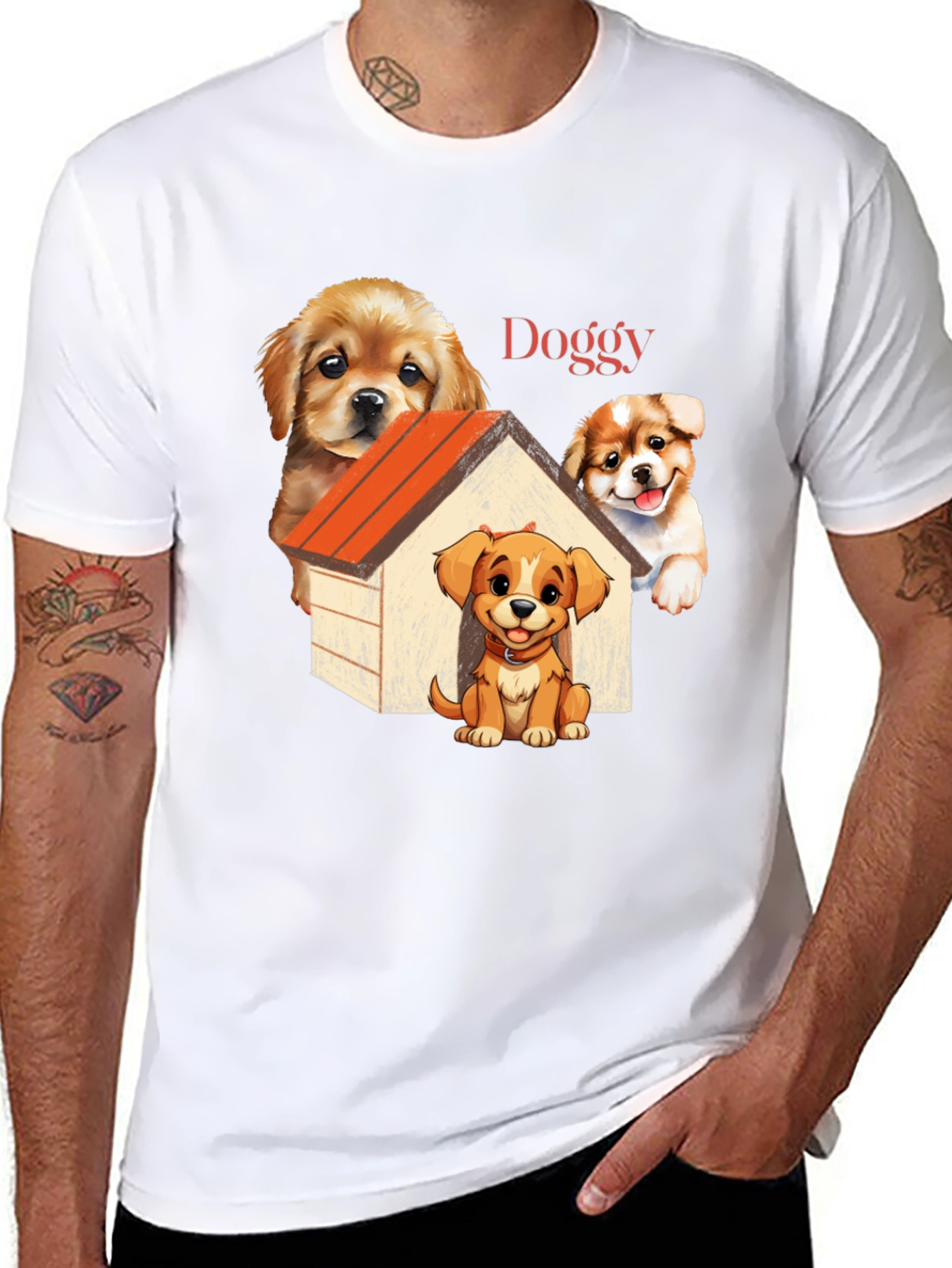 Cute Doggy T-Shirt: Cartoon Puppy Design