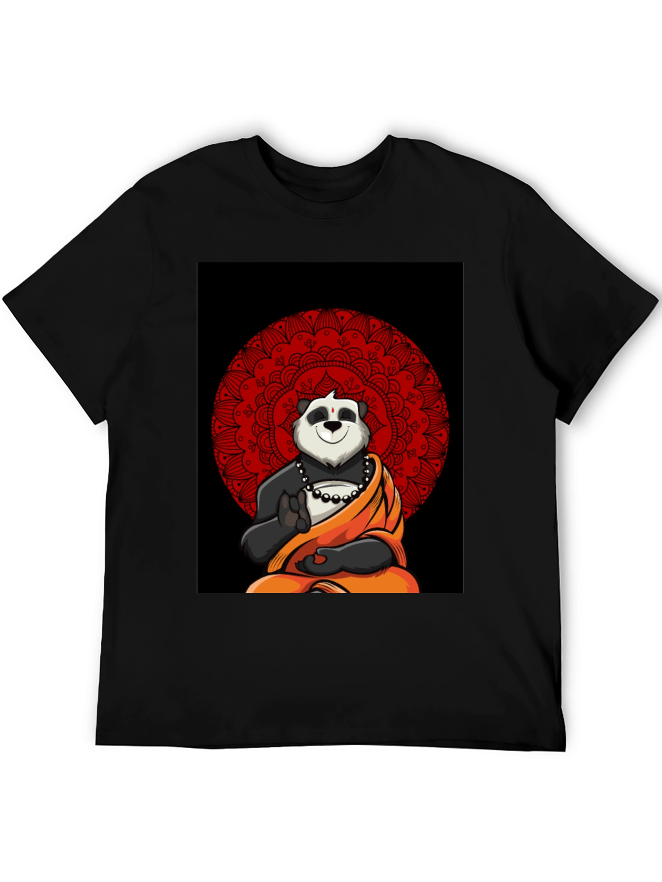 Meditating Panda Mandala T-Shirt - Relaxed Fit