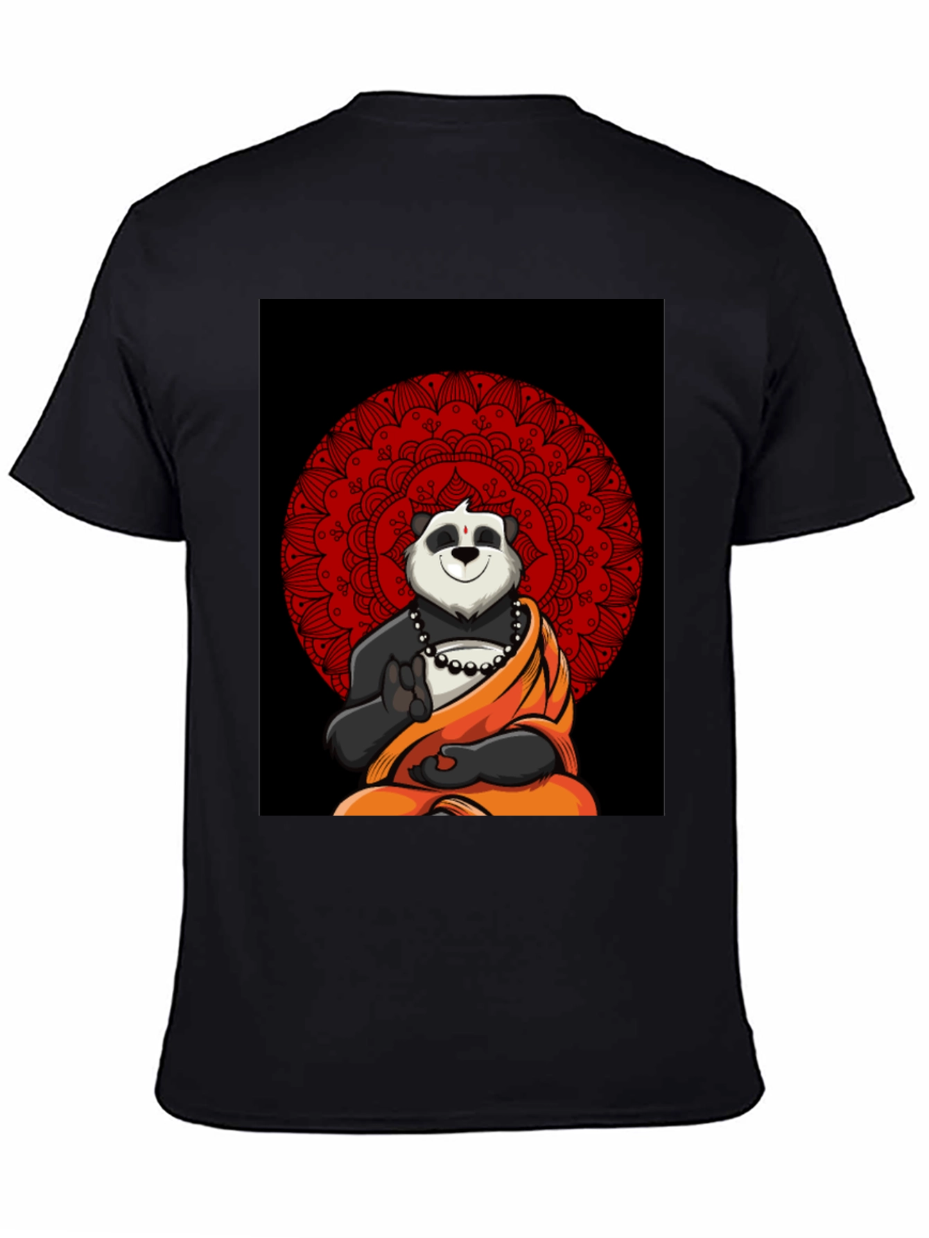 Meditating Panda Mandala T-Shirt - Relaxed Fit