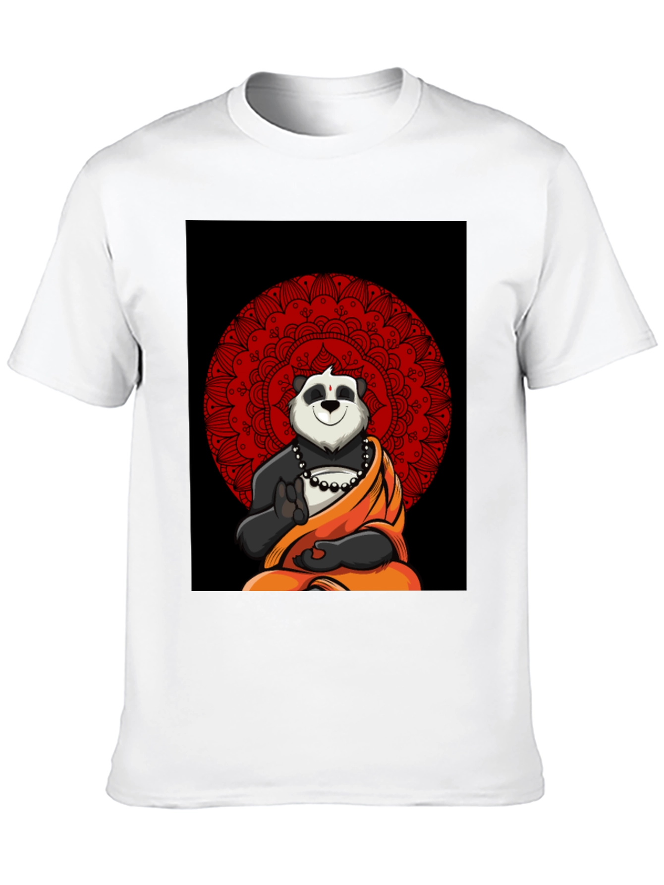 Meditating Panda Mandala T-Shirt - Relaxed Fit