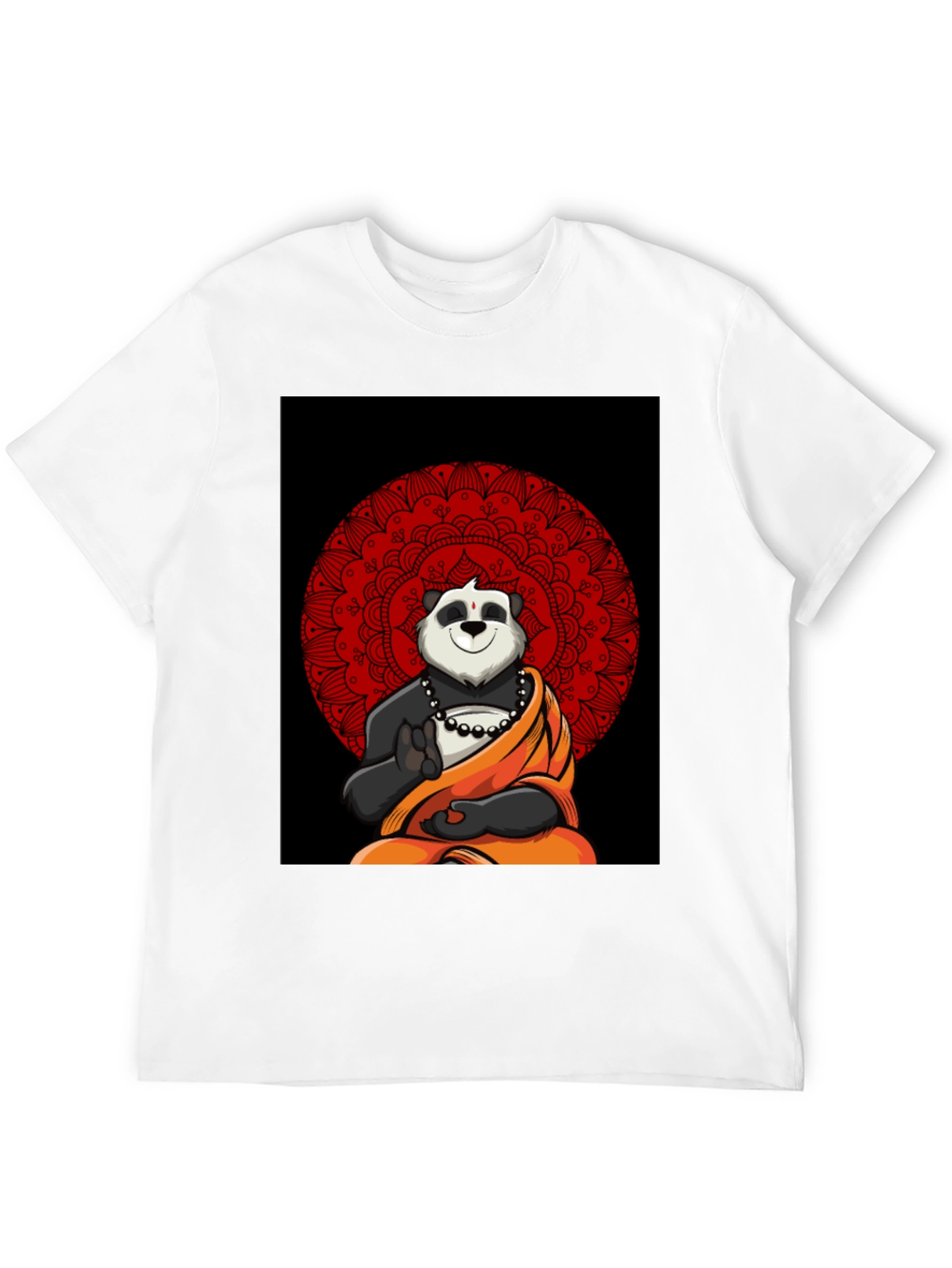 Meditating Panda Mandala T-Shirt - Relaxed Fit