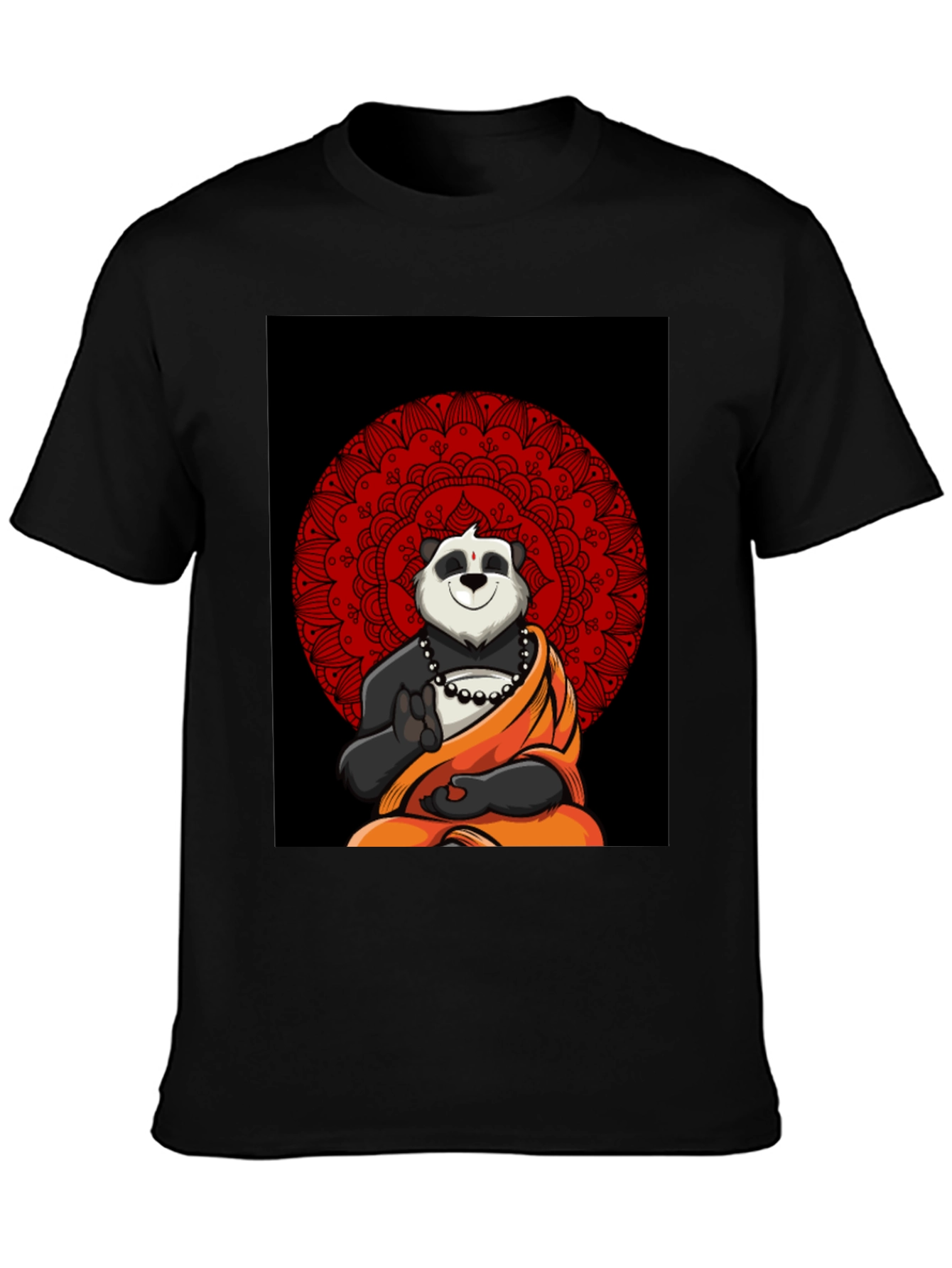 Meditating Panda Mandala T-Shirt - Relaxed Fit
