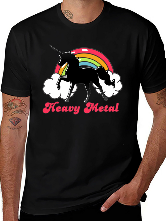 Heavy Metal Unicorn T-Shirt - Black Cotton Tee