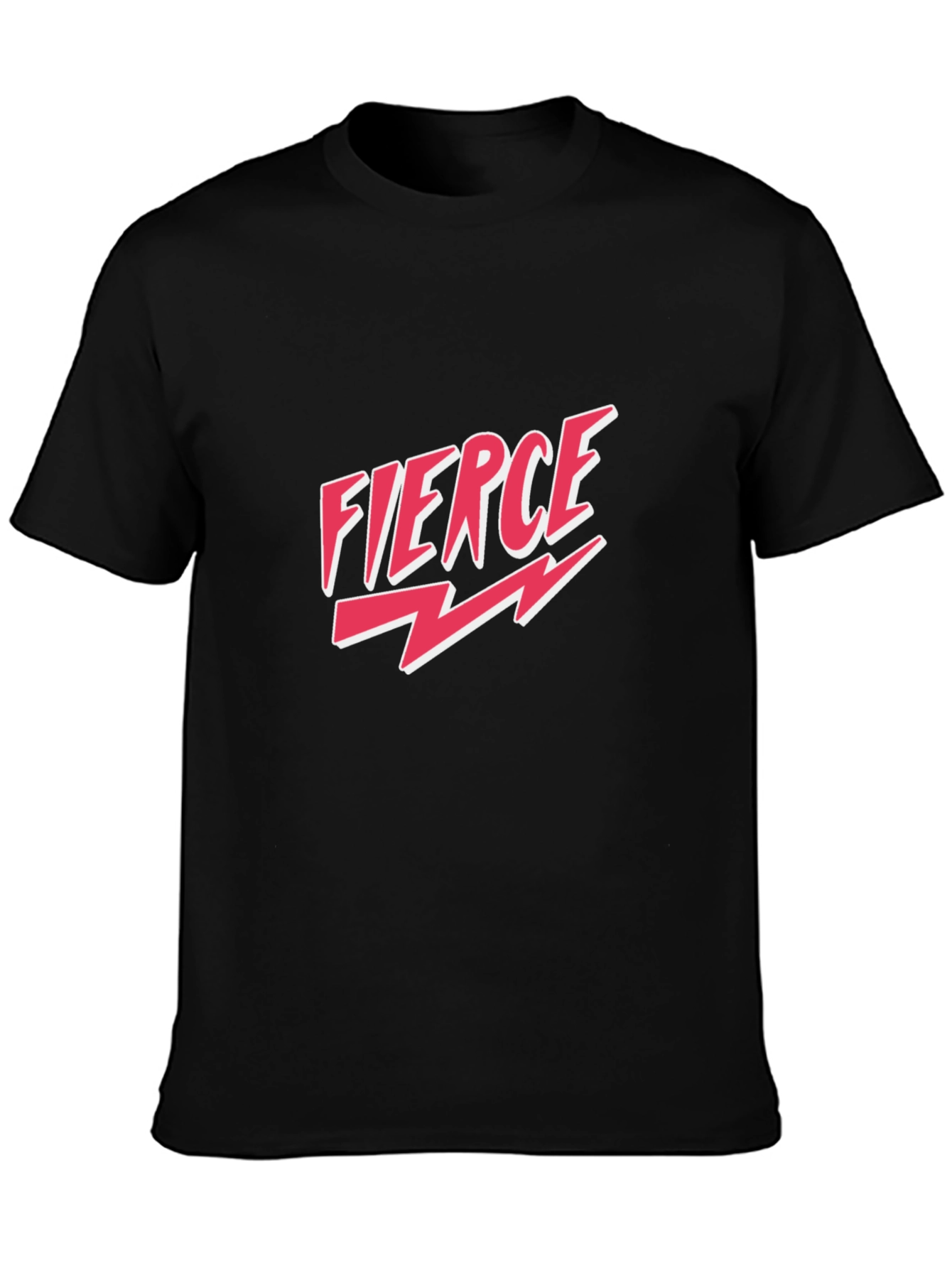 Fierce Graphic Tee - Bold Black Cotton T-Shirt