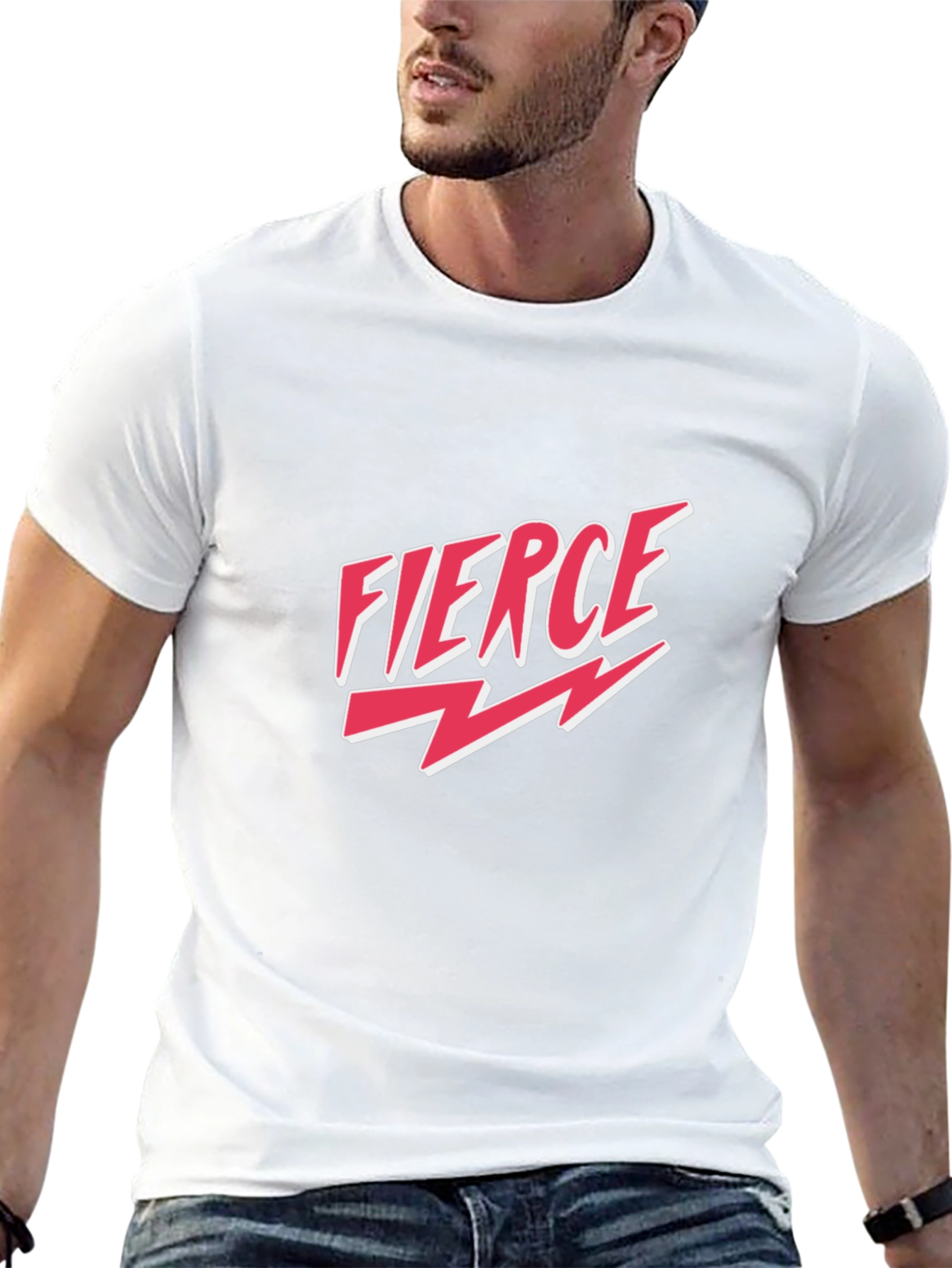 Fierce Graphic Tee - Bold Black Cotton T-Shirt