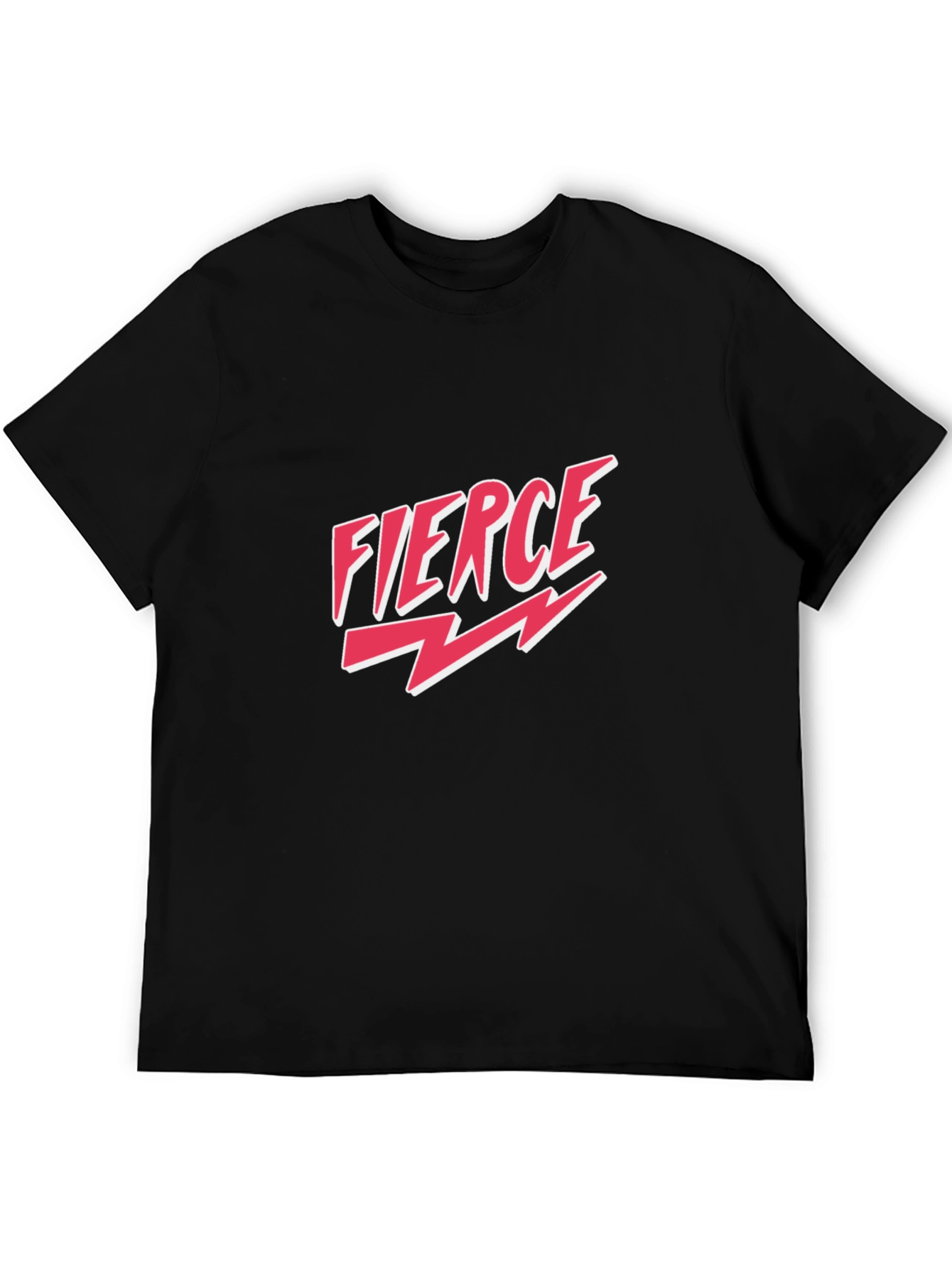 Fierce Graphic Tee - Bold Black Cotton T-Shirt